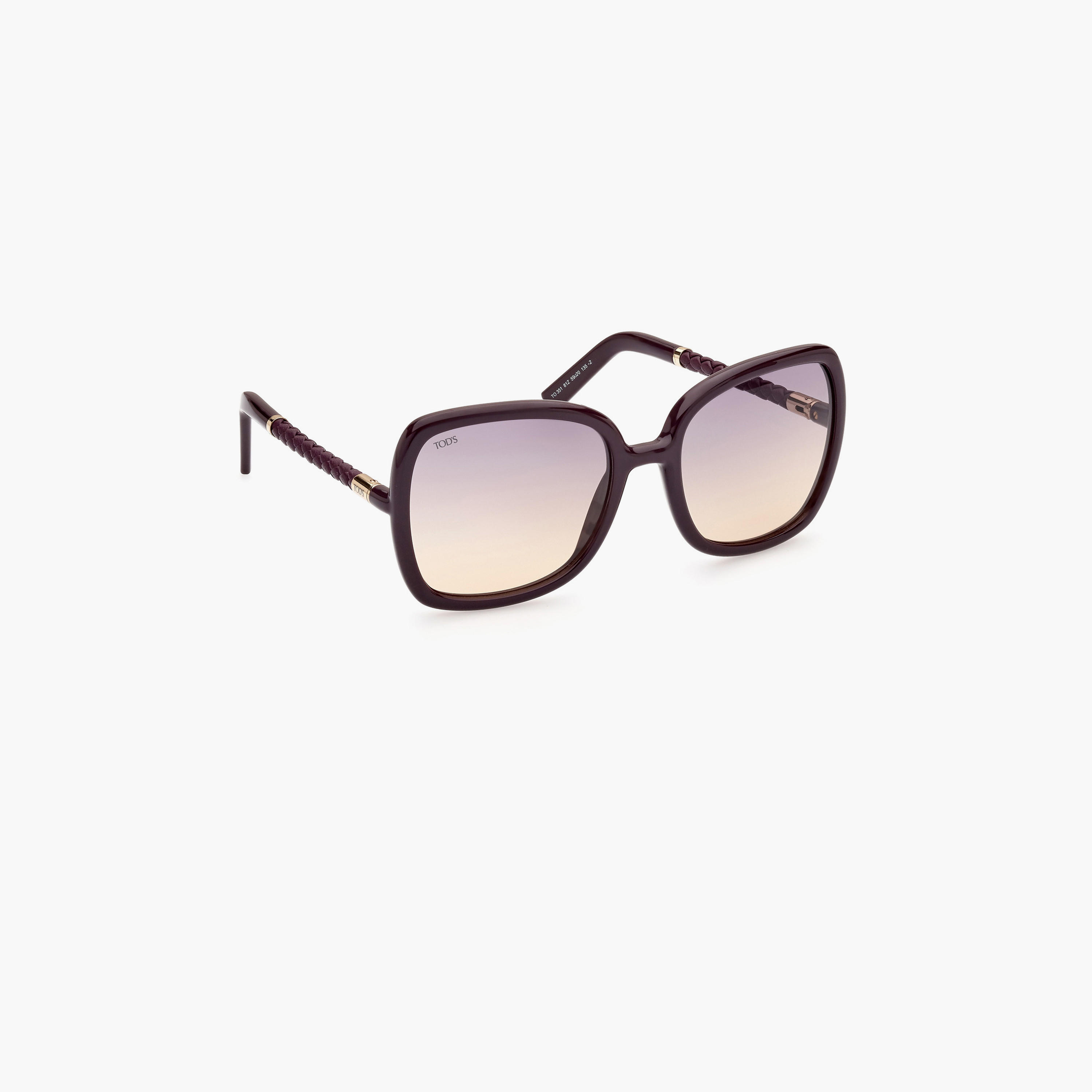 Tod's 59 MM Gradient Mirror Violet Square Sunglasses TO035181Z59-women-sunglasses-image-3