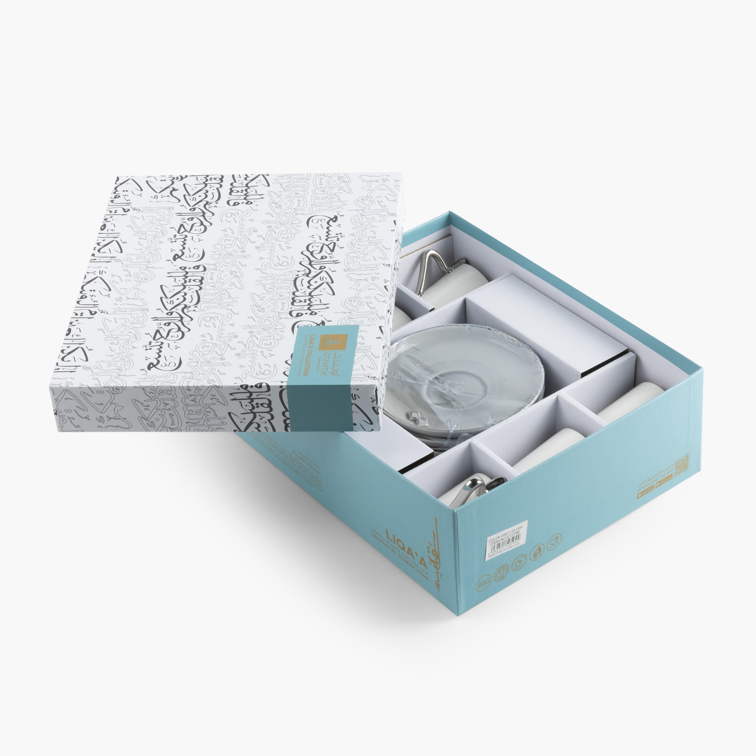 Otantik Lqaa 12-Piece Coffee Cup and Saucer Set - 90 ml-household-dining-teaandcoffee-teaandcoffeesets-image-7