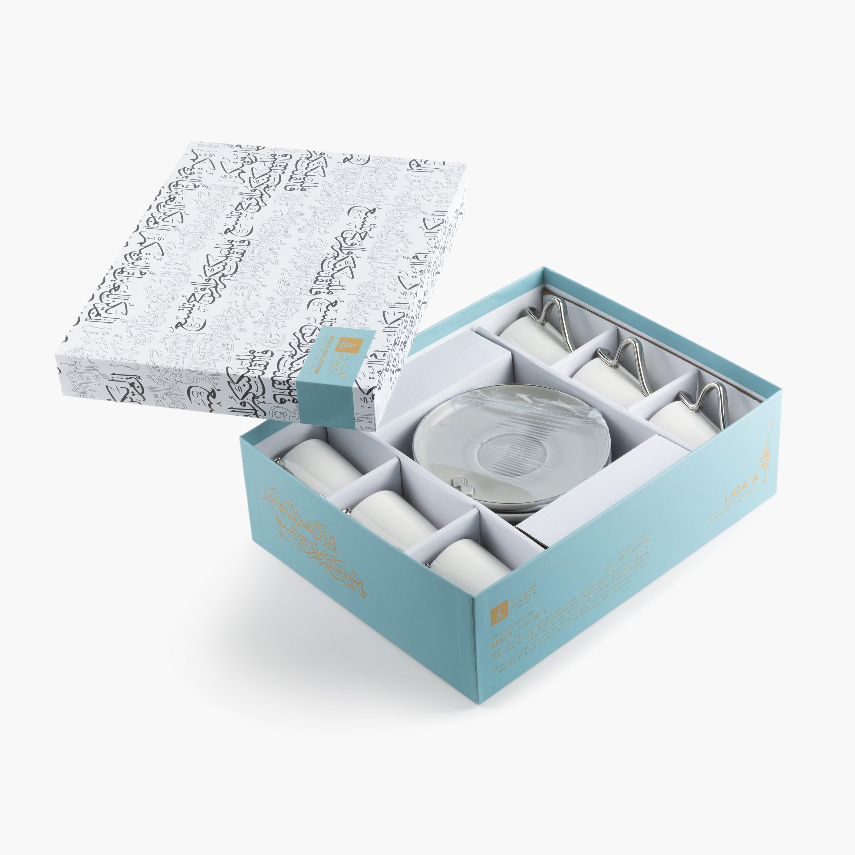 Otantik Lqaa 12-Piece Porcelain Tea Cup and Saucer Set - 200 ml-household-dining-teaandcoffee-teaandcoffeesets-image-7
