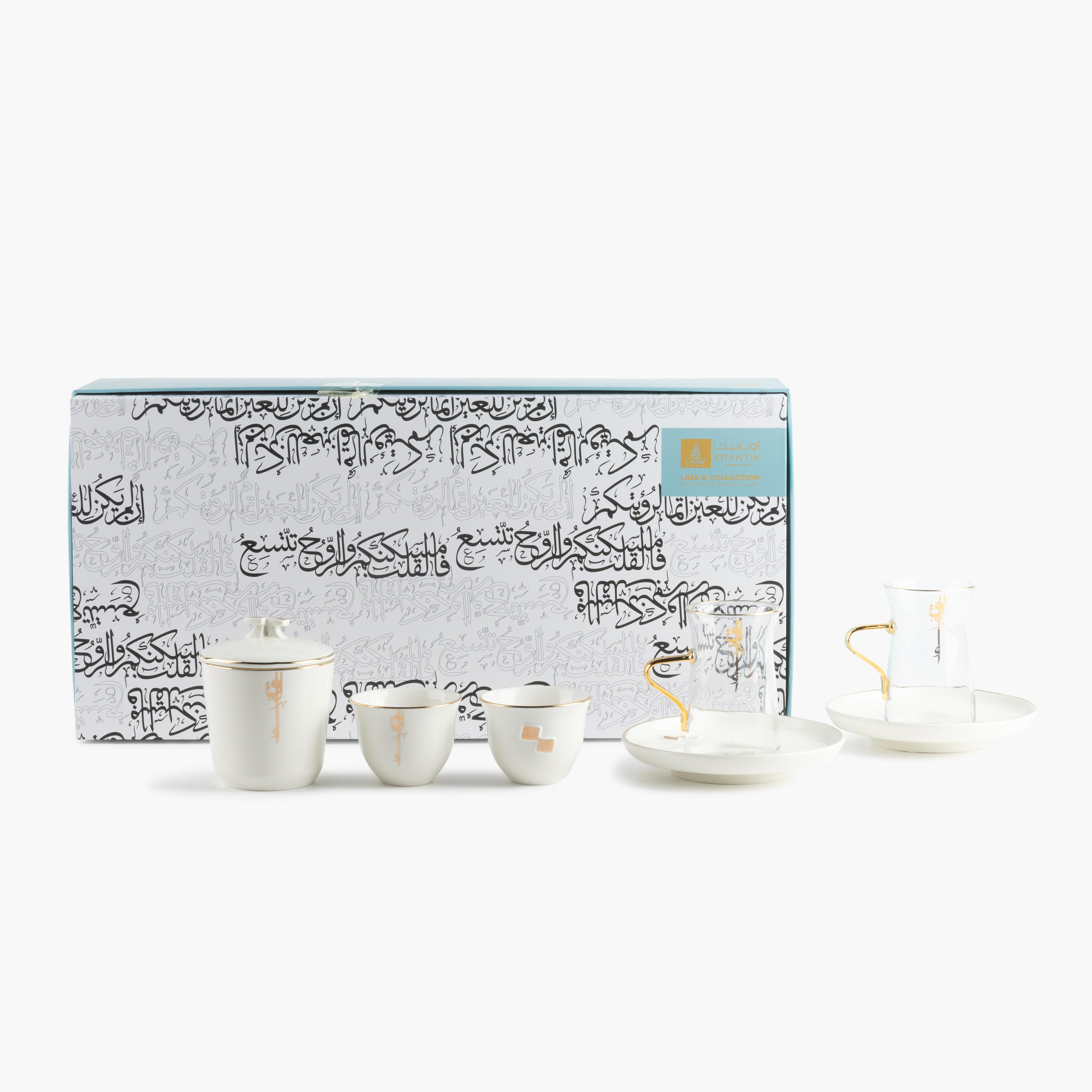 طقم فناجين شاي وصحون 19 قطعة لقاء من أوتانتيك-household-dining-teaandcoffee-teaandcoffeesets-image-2