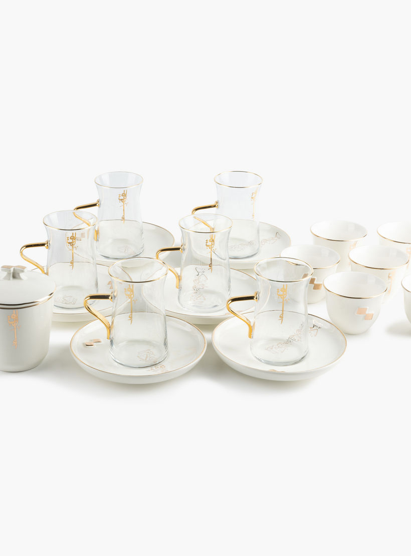 طقم فناجين شاي وصحون 19 قطعة لقاء من أوتانتيك-household-dining-teaandcoffee-teaandcoffeesets-image-3