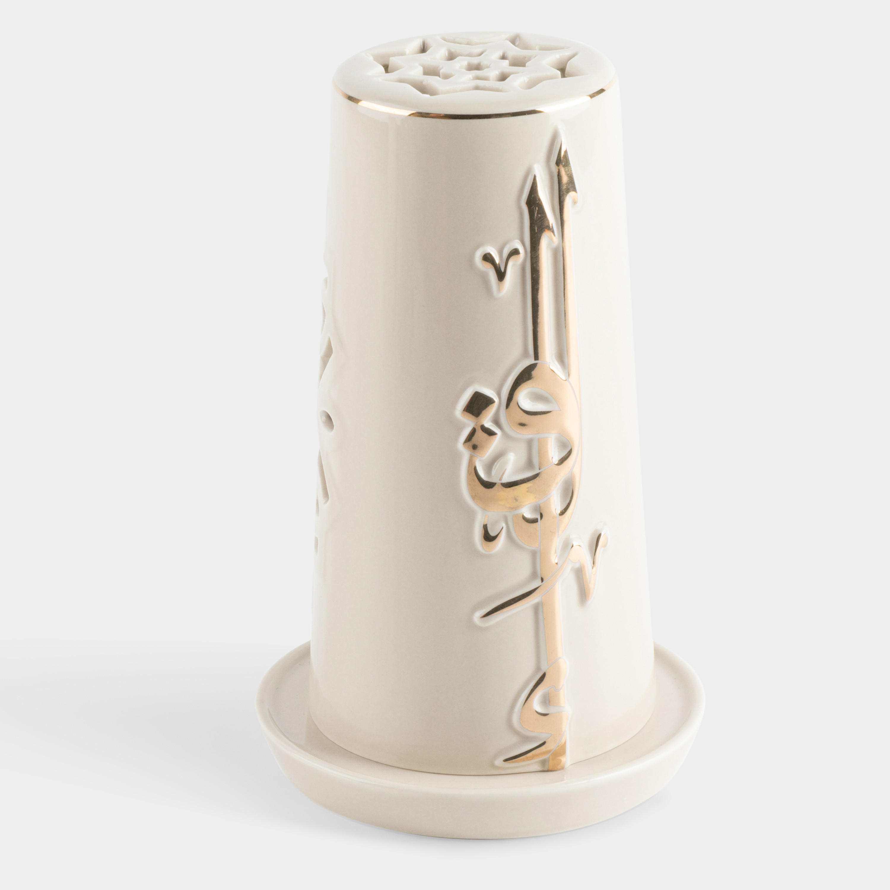Otantik Lqaa Electronic Candle and Porcelain Holder Set - 17 cms-household-decor-candleholdersandlanterns-image-3