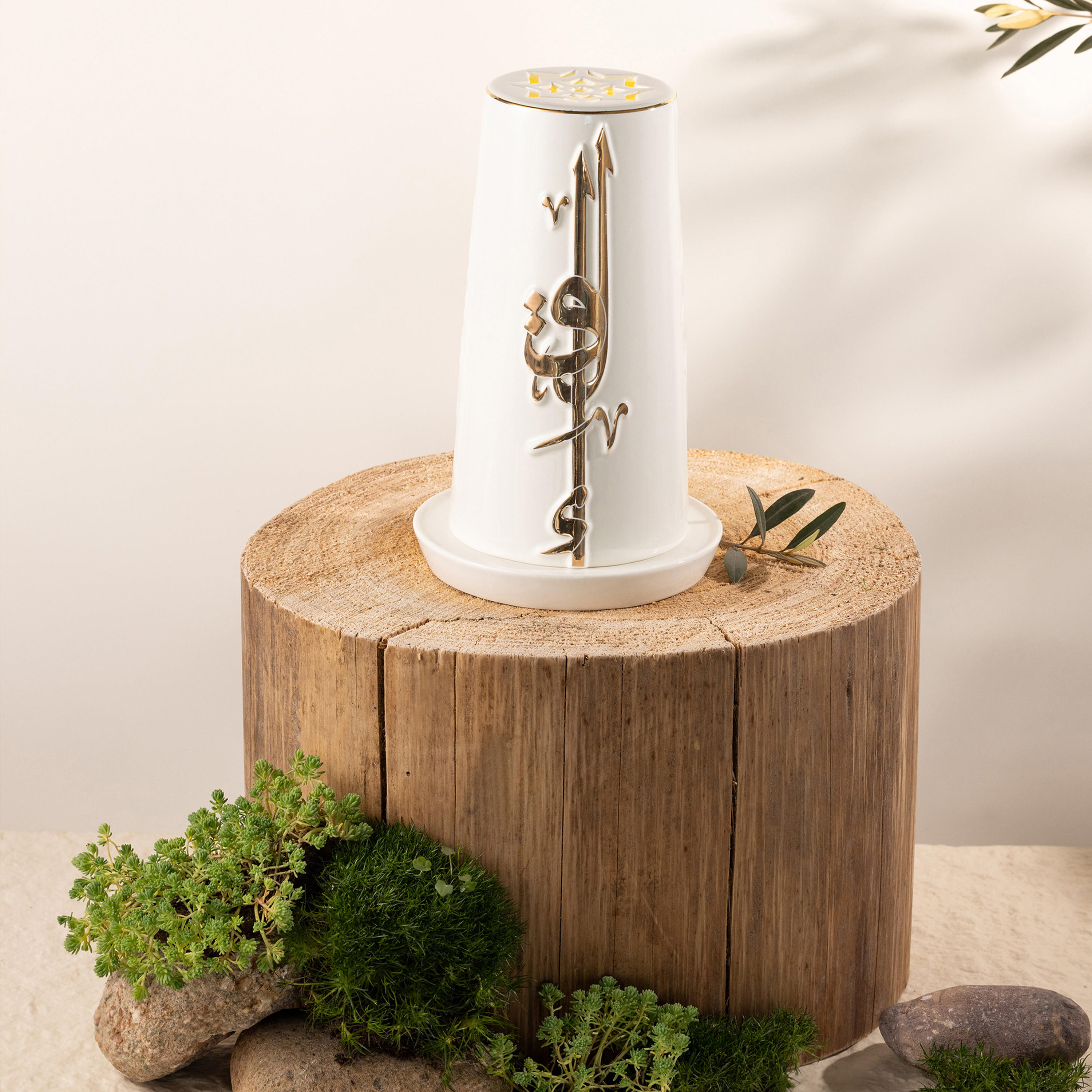 Otantik Lqaa Electronic Candle and Holder Set - 20 cms-household-decor-candleholdersandlanterns-image-1