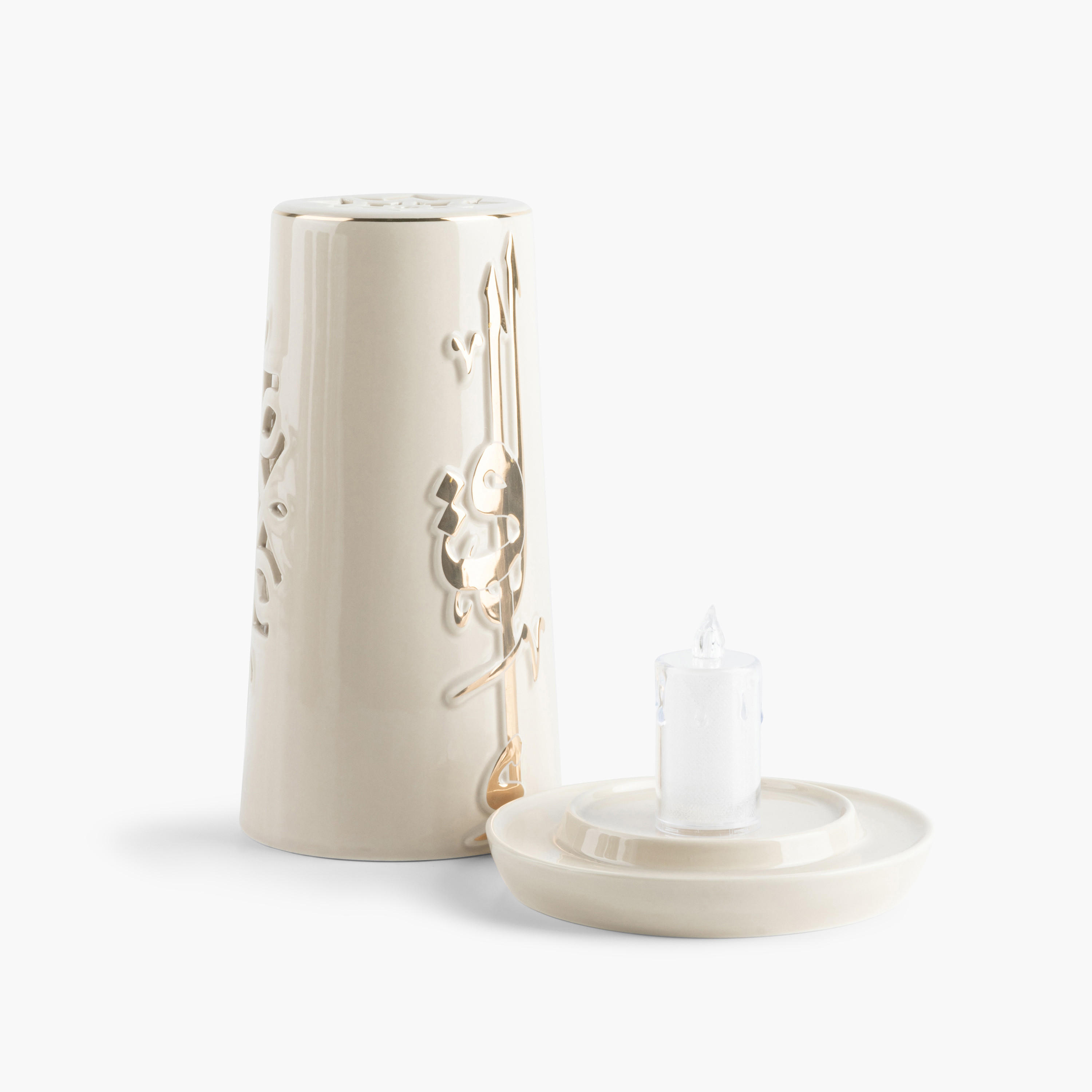 Otantik Lqaa Electronic Candle and Porcelain Holder Set-household-decor-candleholdersandlanterns-image-4