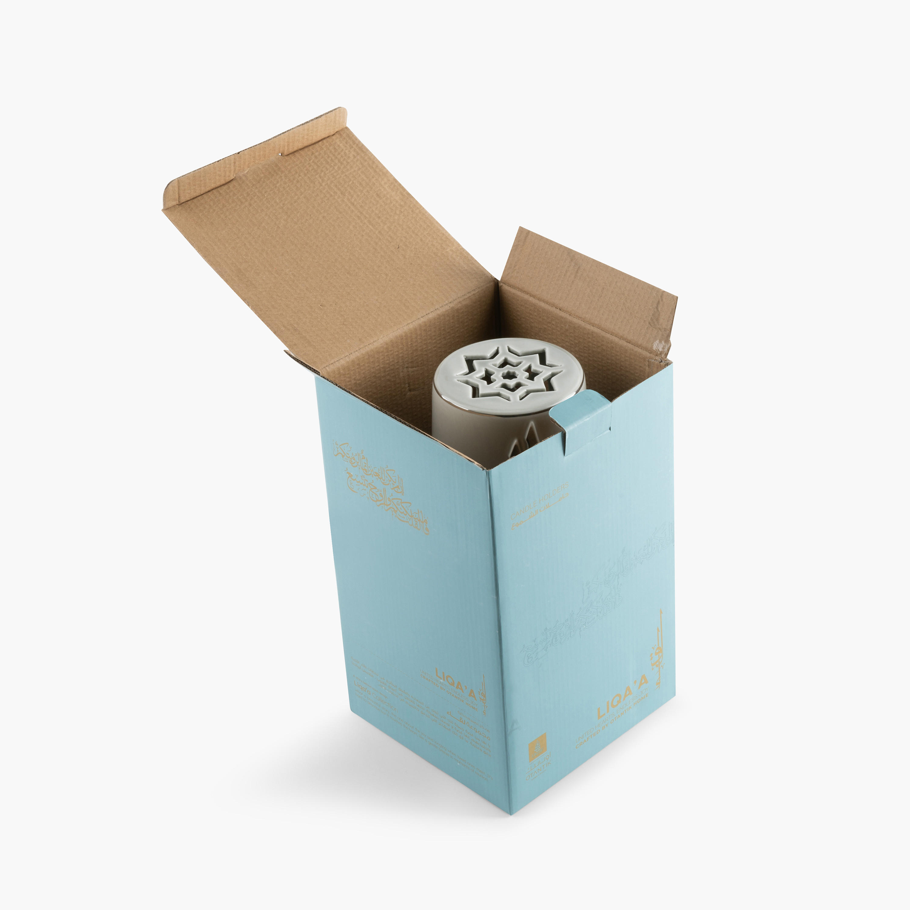 Otantik Lqaa Electronic Candle and Porcelain Holder Set - 23 cms-household-decor-candleholdersandlanterns-image-5