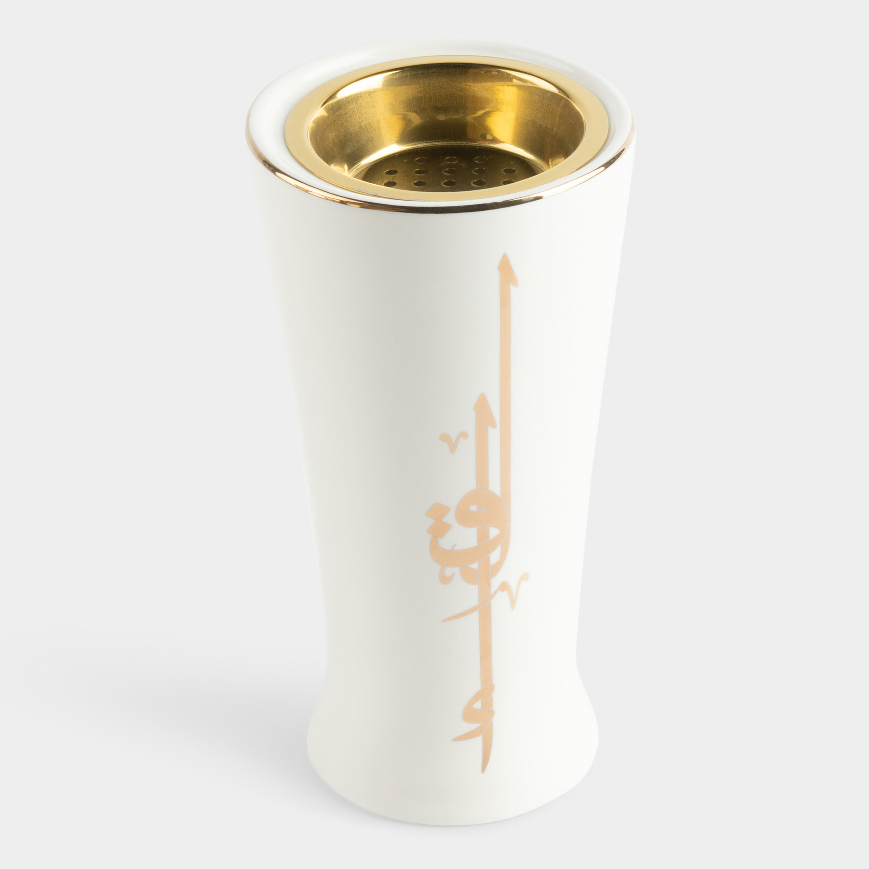 Otantik Lqaa Porcelain Incense Burner - 9x9x18 cms-household-homefragrance-burners-image-3