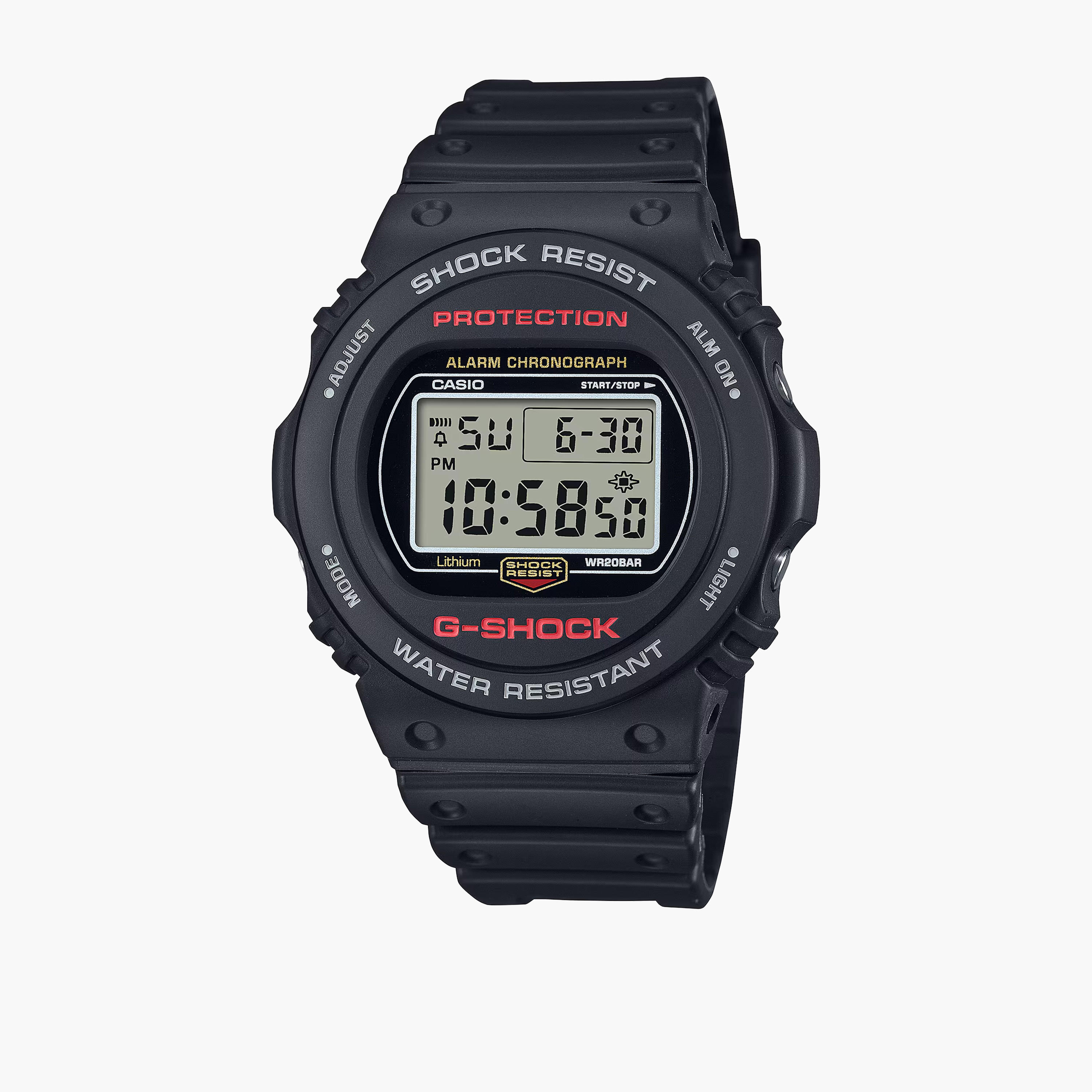 G-SHOCK Men's 49MM Black Digital Plastic Strap Watch | DW-5750UE-1DR-men-watchesandjewellery-watches-image-1