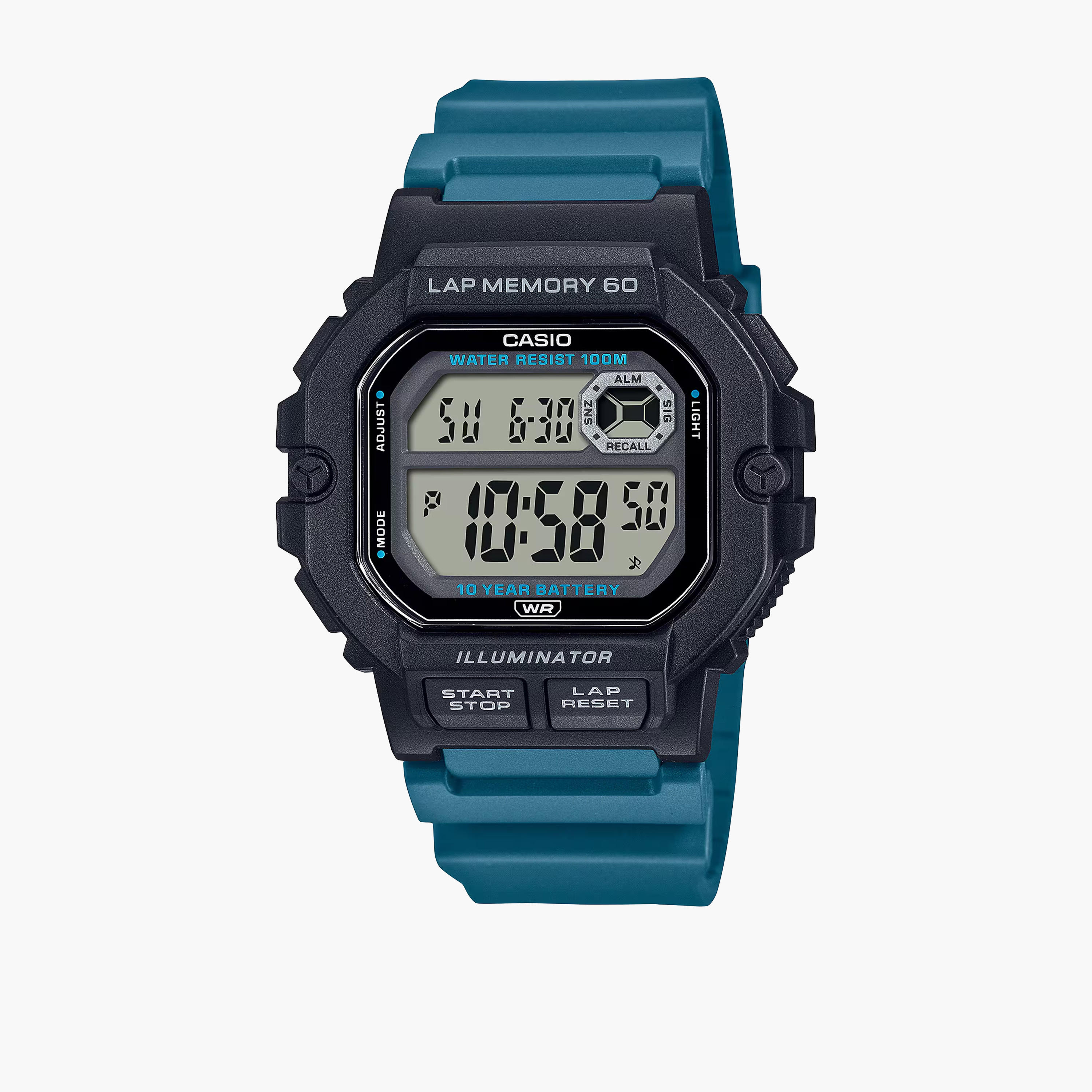 Casio Blue Digital Plastic Strap Watch | WS-1400H-3AVDF-men-watchesandjewellery-watches-image-1
