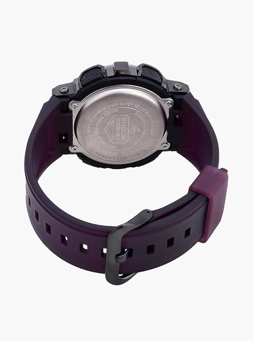 ساعة جي شوك للرجال 52 ملم بنفسجية انالوج-رقمية بسوار بلاستيكي | GM-110CL-6ADR-men-watchesandjewellery-watches-image-3