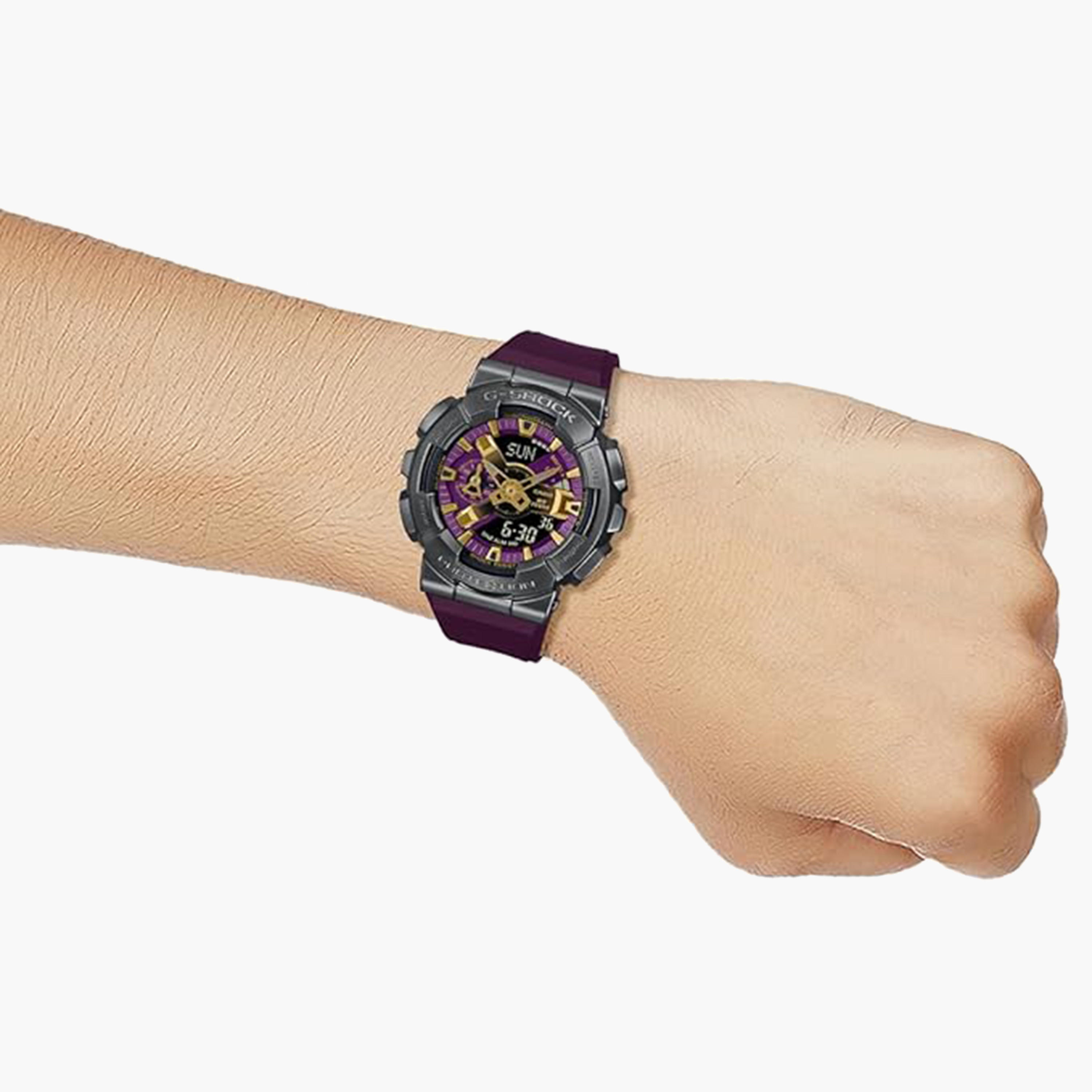 ساعة جي شوك للرجال 52 ملم بنفسجية انالوج-رقمية بسوار بلاستيكي | GM-110CL-6ADR-men-watchesandjewellery-watches-image-4