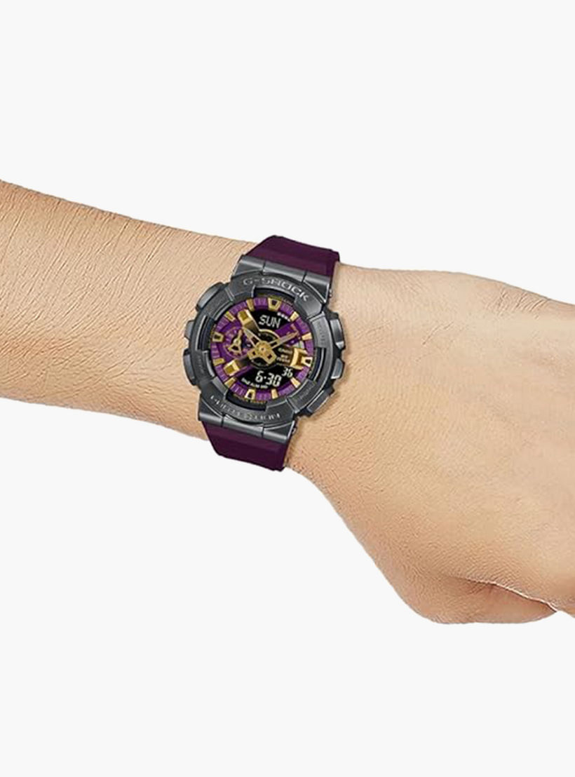 ساعة جي شوك للرجال 52 ملم بنفسجية انالوج-رقمية بسوار بلاستيكي | GM-110CL-6ADR-men-watchesandjewellery-watches-image-4