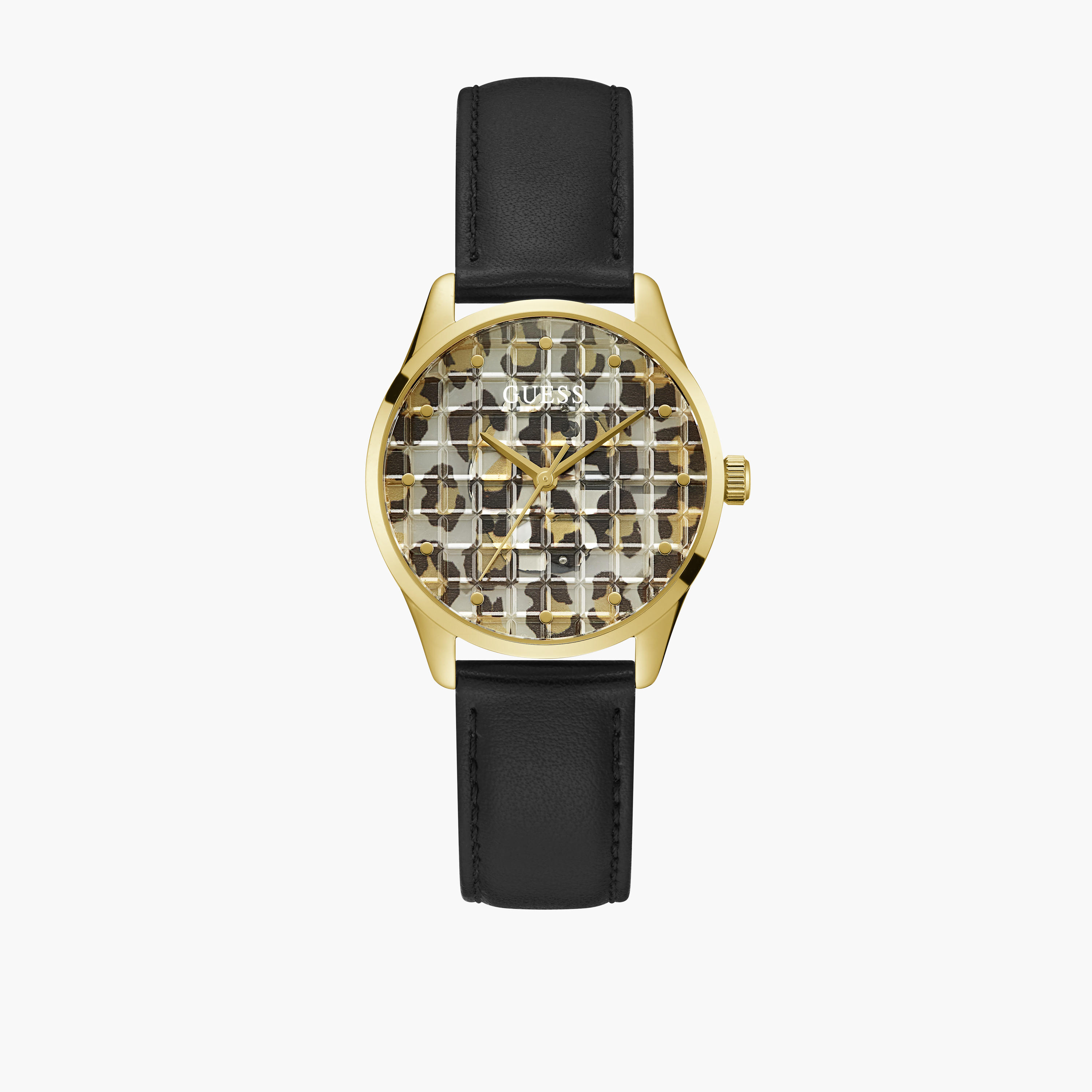 Guess Women's 36MM Black Analog Leather Strap Watch | GW0481L1-women-watchesandjewellery-watches-image-1