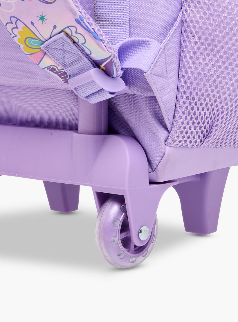 Butterfly Trolley Bag for Girls 5-8 Years with Retractable Handle – 16.5 inches-school-bagsandbackpacks-trolleybags-image-12