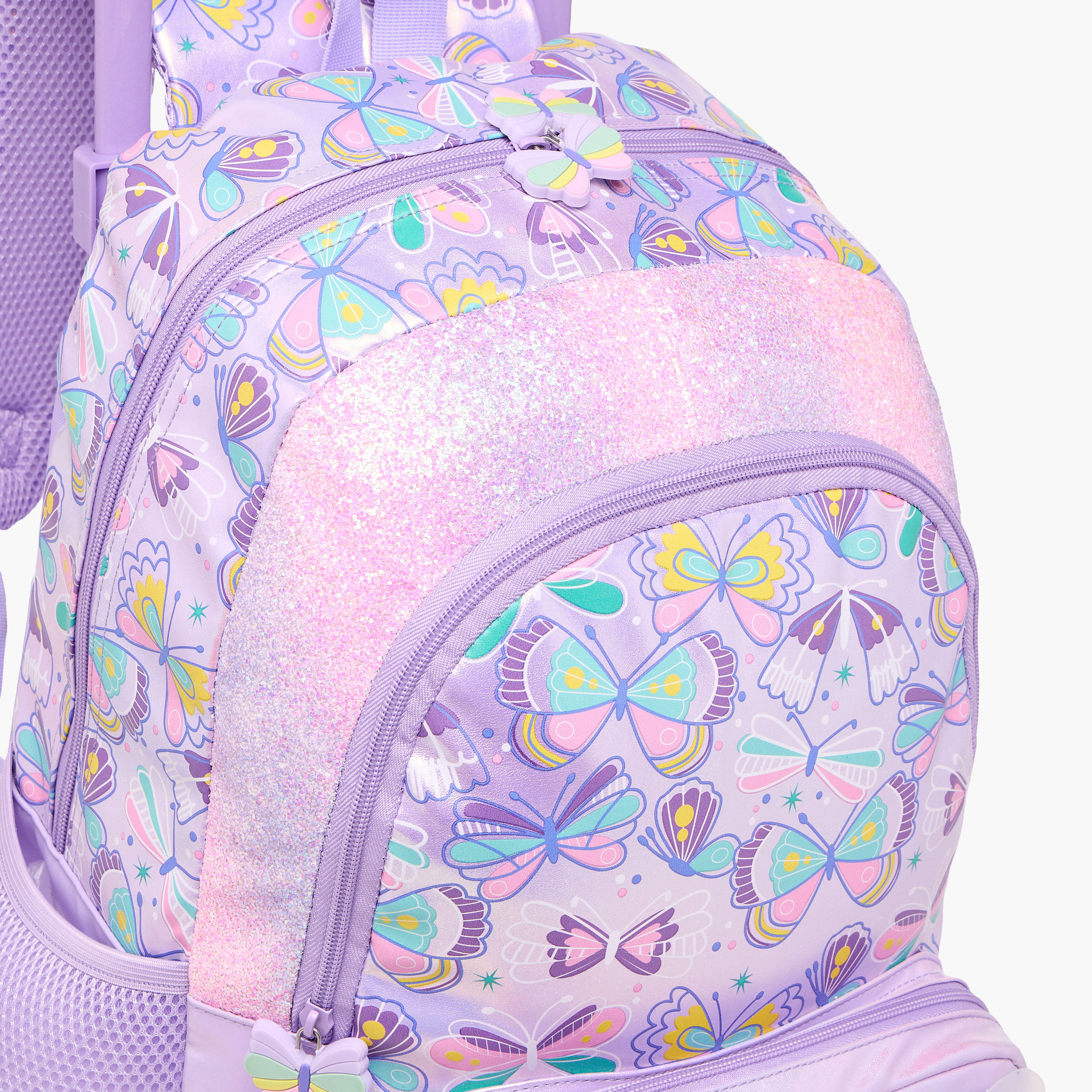 Butterfly Trolley Bag for Girls 5-8 Years with Retractable Handle – 16.5 inches-school-bagsandbackpacks-trolleybags-image-13