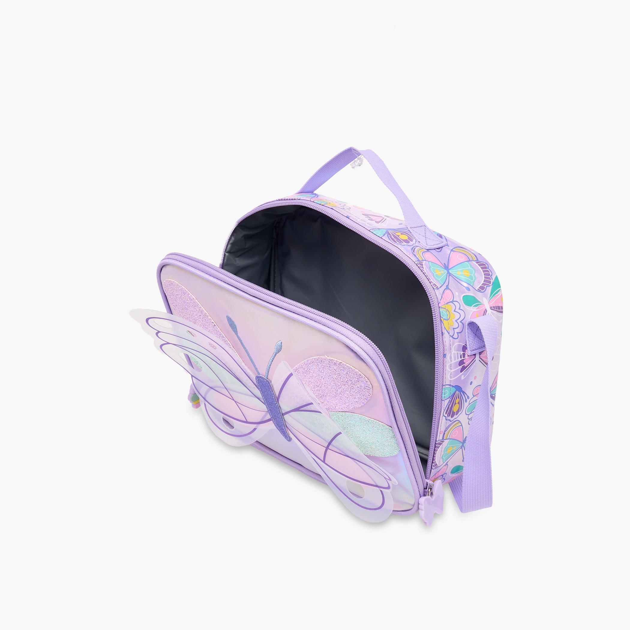 Butterfly Print Lunch Bag with Zip Closure-school-lunchessentials-lunchbags-image-7