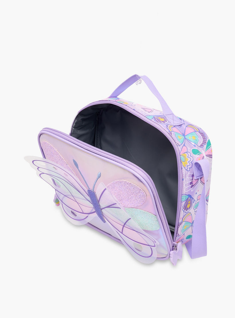 Butterfly Print Lunch Bag with Zip Closure-school-lunchessentials-lunchbags-image-7