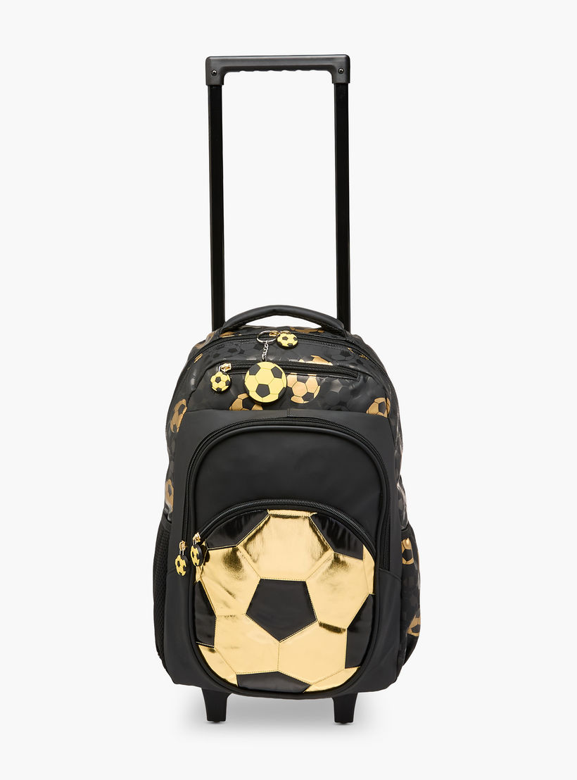 Football Trolley Bag for Boys 5-8 Years with Retractable Handle – 16.5 inches-school-bagsandbackpacks-trolleybags-image-9