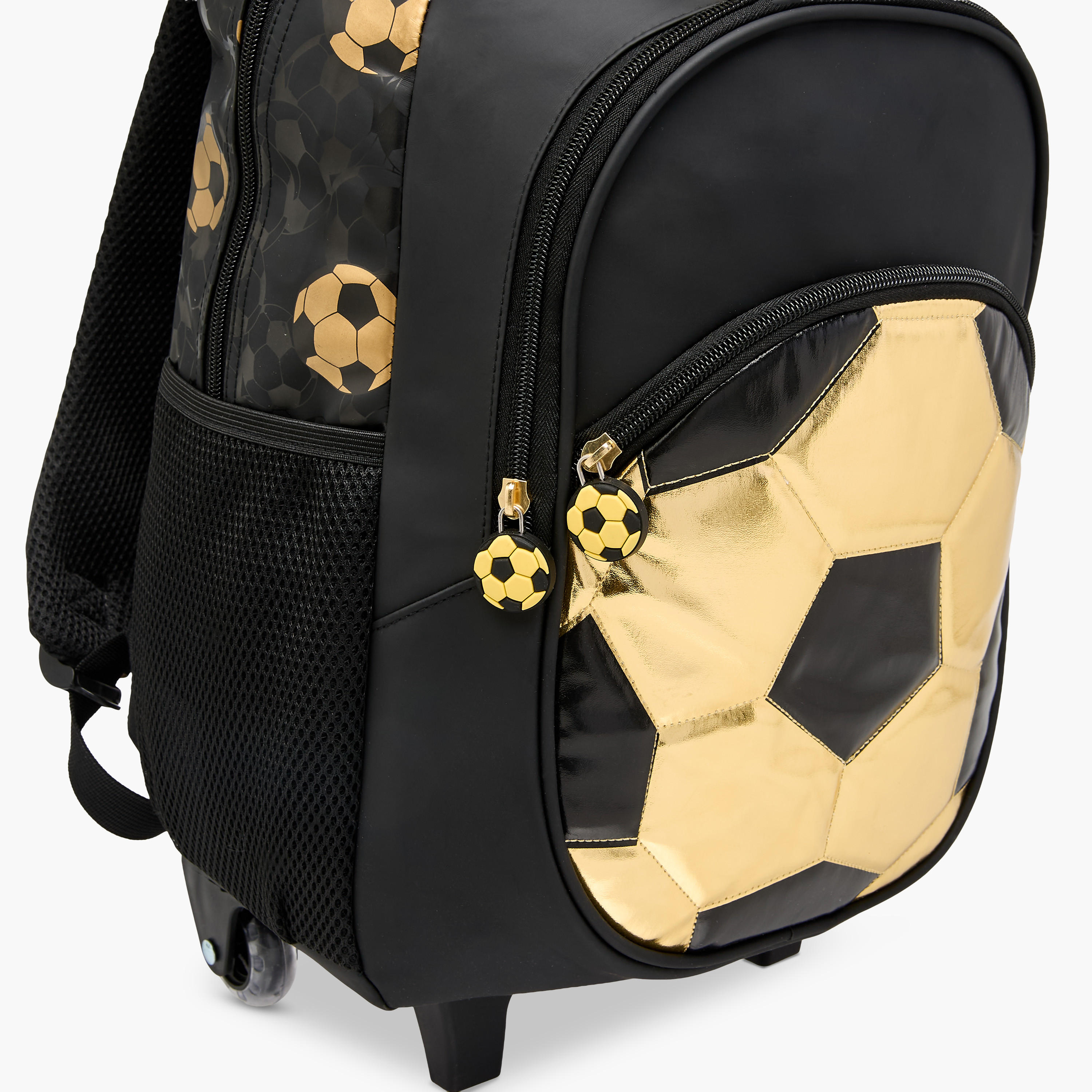 Football Trolley Bag for Boys 5-8 Years with Retractable Handle – 16.5 inches-school-bagsandbackpacks-trolleybags-image-11