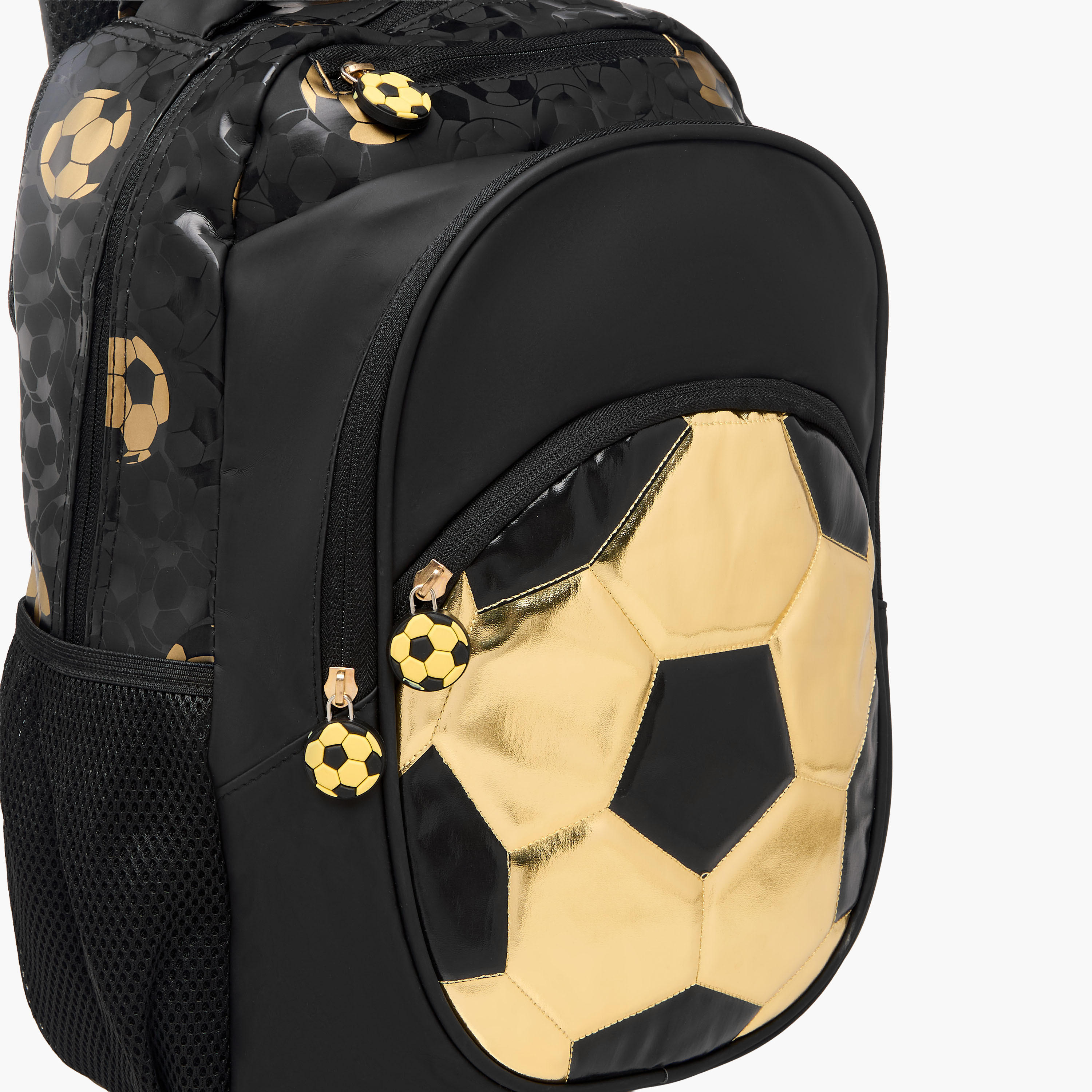Soccer Print 17-inch Backpack with Adjustable Straps and Zip Closure - 42x30x14 cms-school-bagsandbackpacks-backpacks-image-6