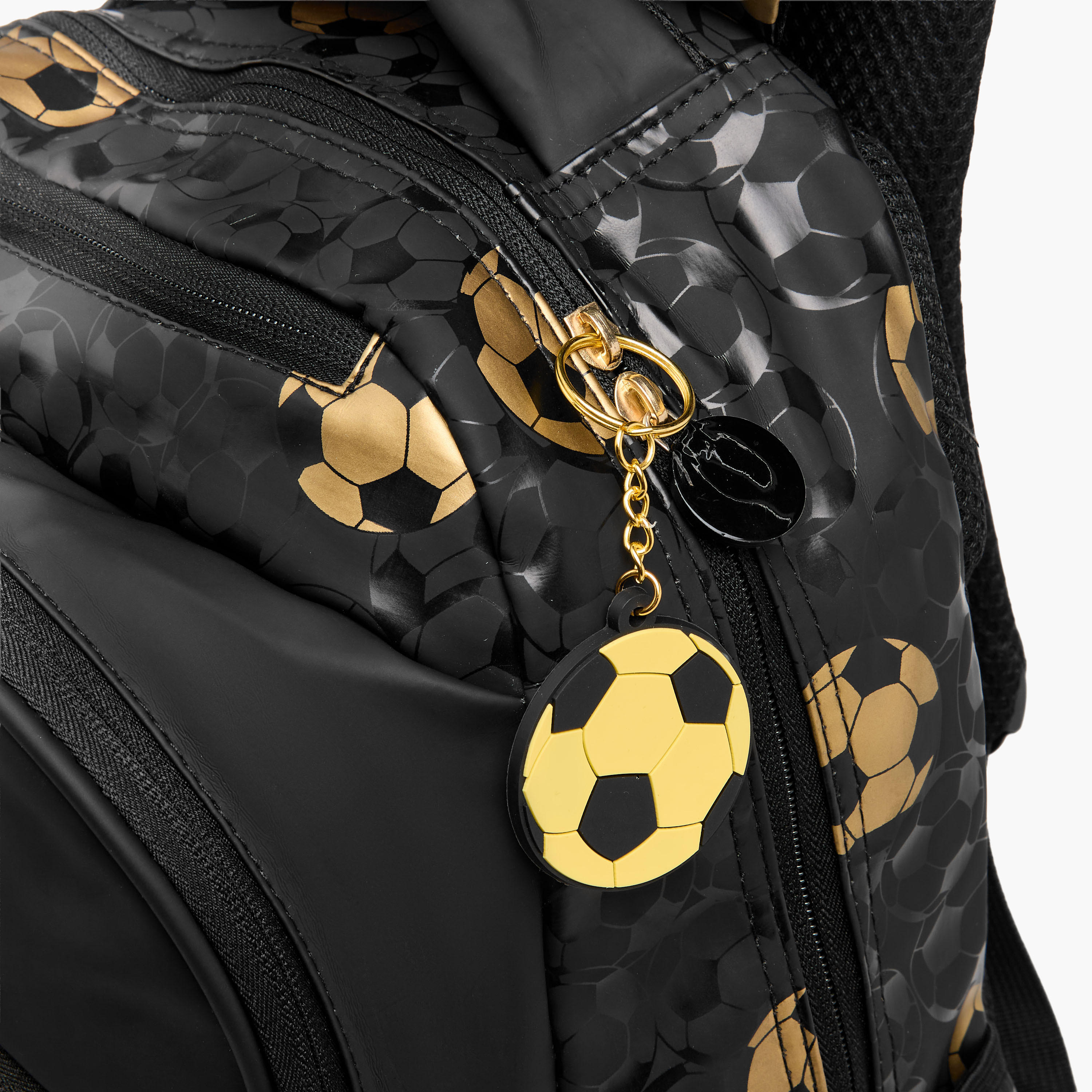 Soccer Print 17-inch Backpack with Adjustable Straps and Zip Closure - 42x30x14 cms-school-bagsandbackpacks-backpacks-image-7