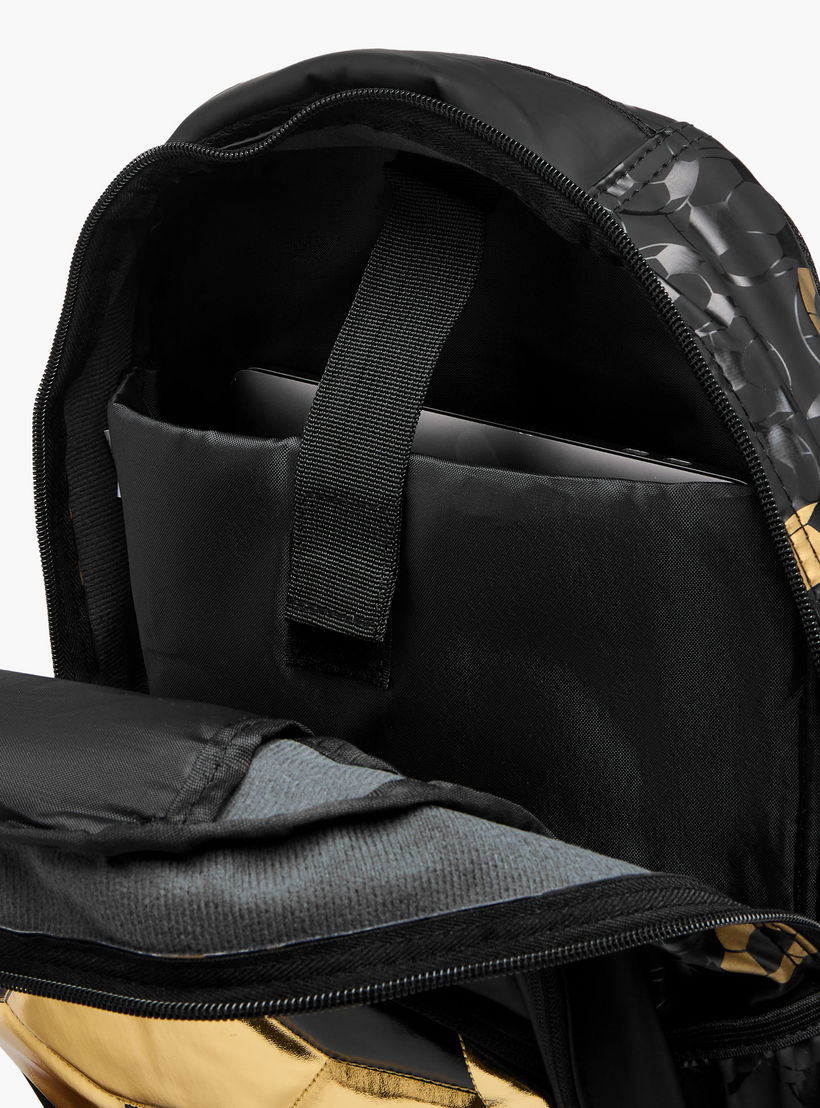Soccer Print 17-inch Backpack with Adjustable Straps and Zip Closure - 42x30x14 cms-school-bagsandbackpacks-backpacks-image-9