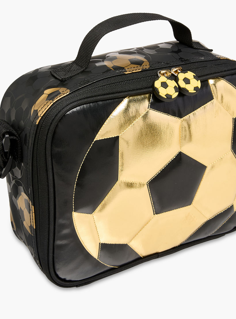 Soccer Print Lunch Bag with Zip Closure-school-lunchessentials-lunchbags-image-5