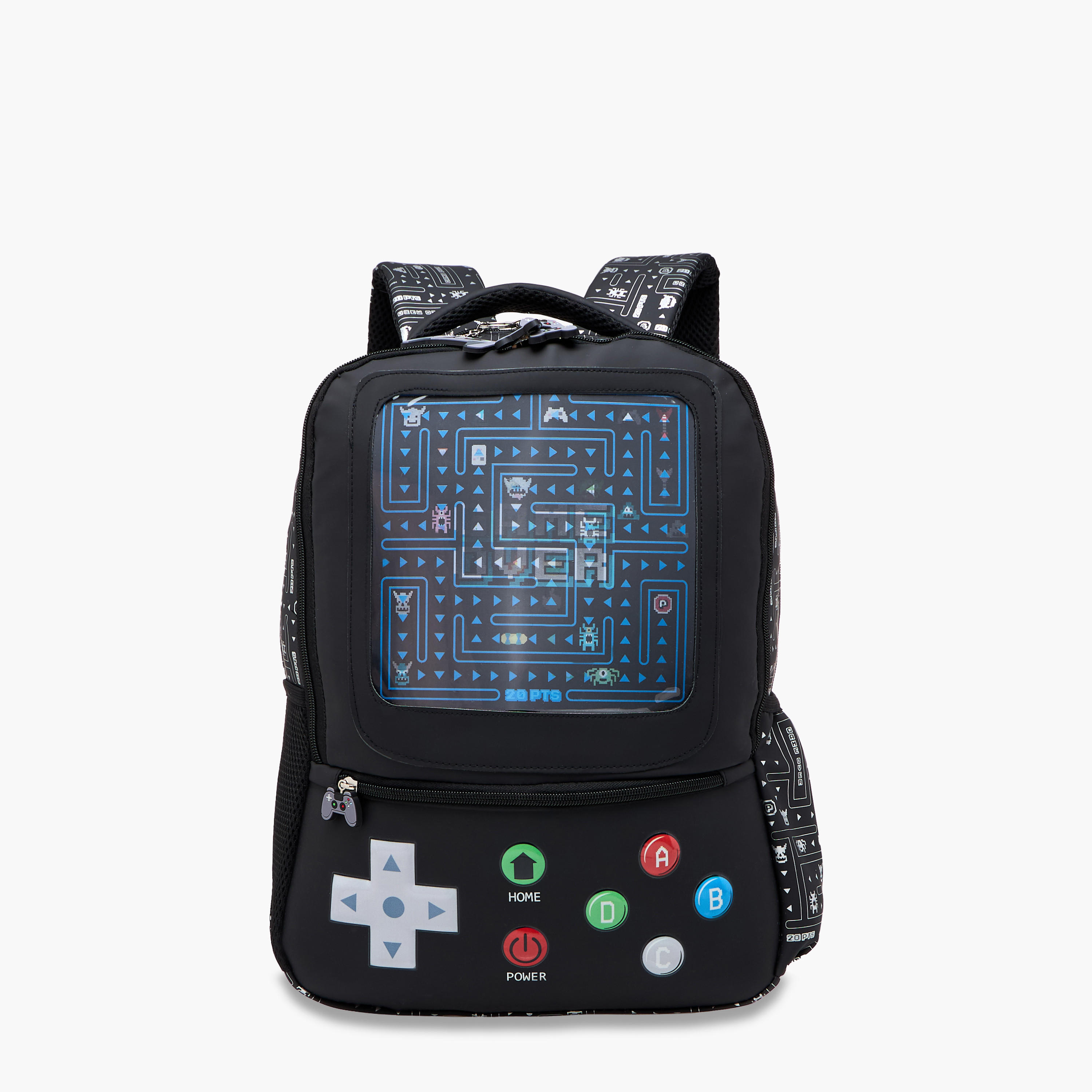 Gaming Print 16.5-inch Backpack with Adjustable Straps and Zip Closure - 14x30x42 cms-school-bagsandbackpacks-backpacks-image-1