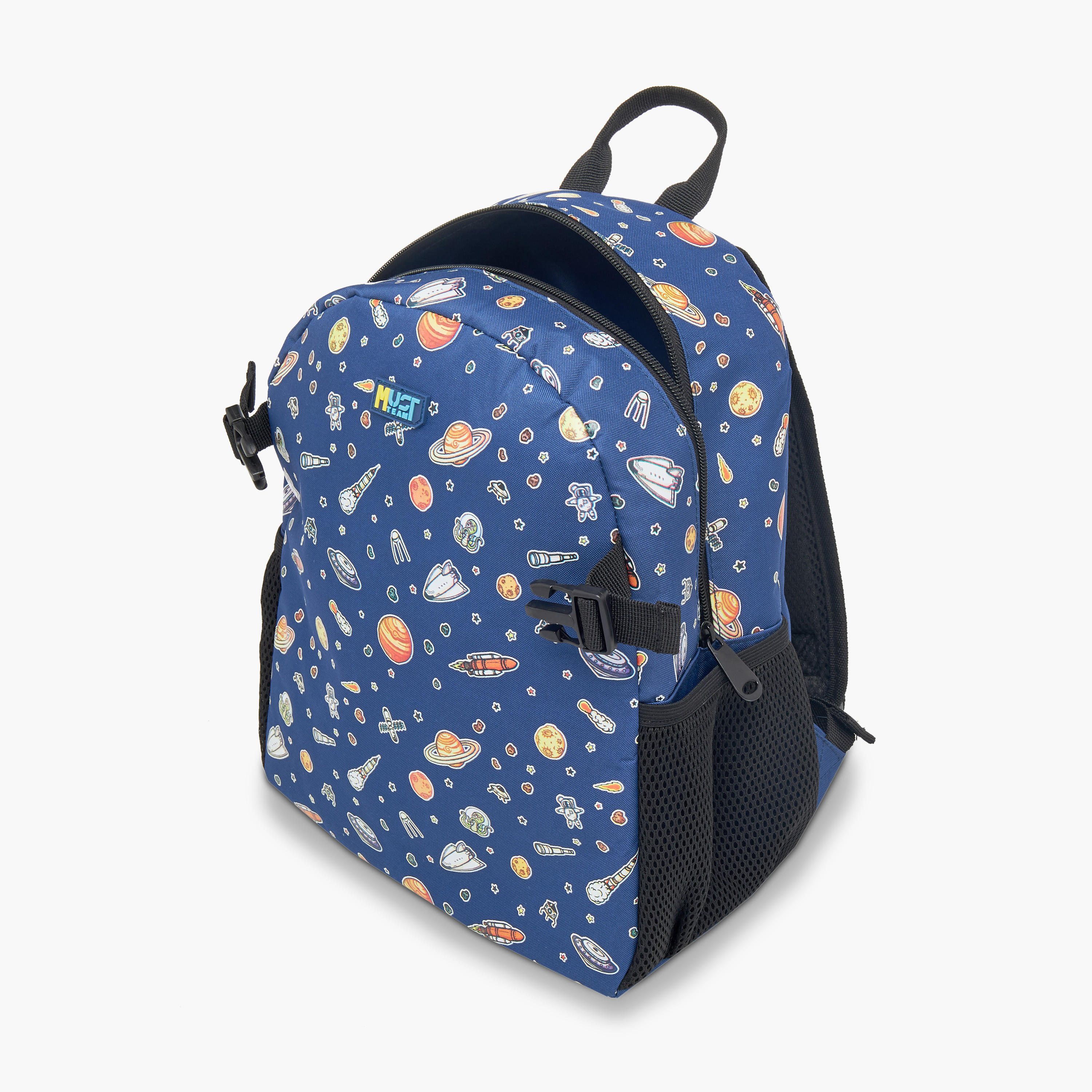 شنطة ظهر بأحزمة قابلة للتعديل وسحاب للإغلاق وطبعات من ماست - 28x17x33 سم-school-bagsandbackpacks-backpacks-image-10