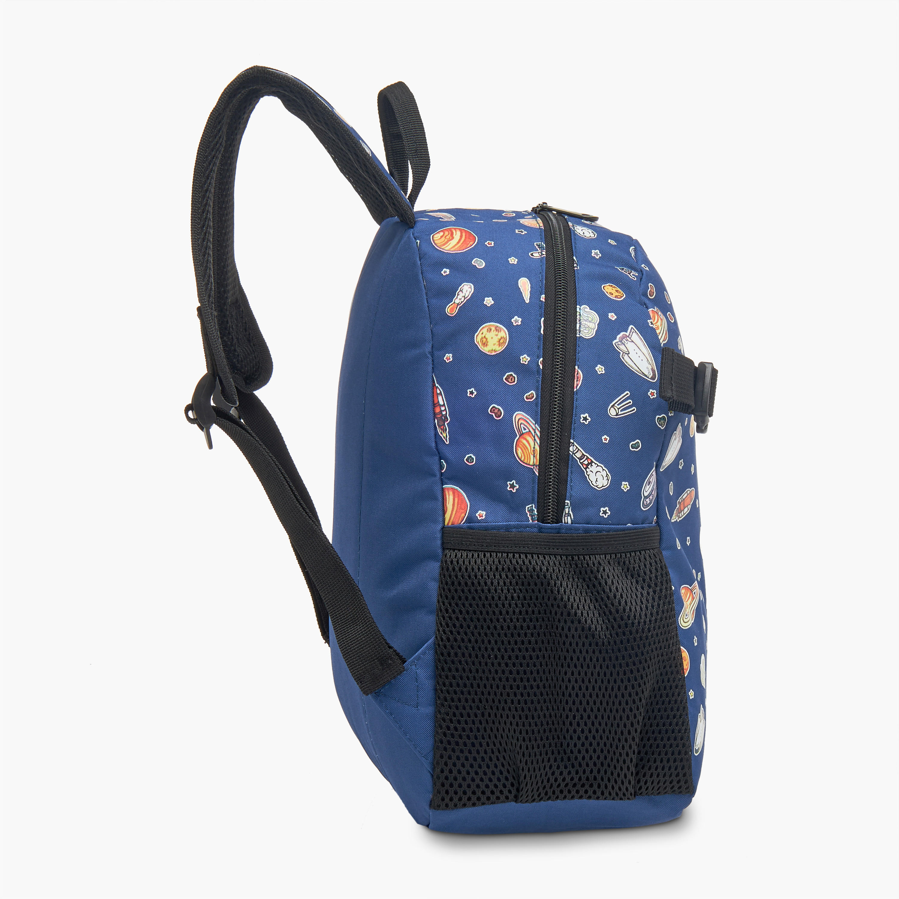 شنطة ظهر بأحزمة قابلة للتعديل وسحاب للإغلاق وطبعات من ماست - 28x17x33 سم-school-bagsandbackpacks-backpacks-image-3
