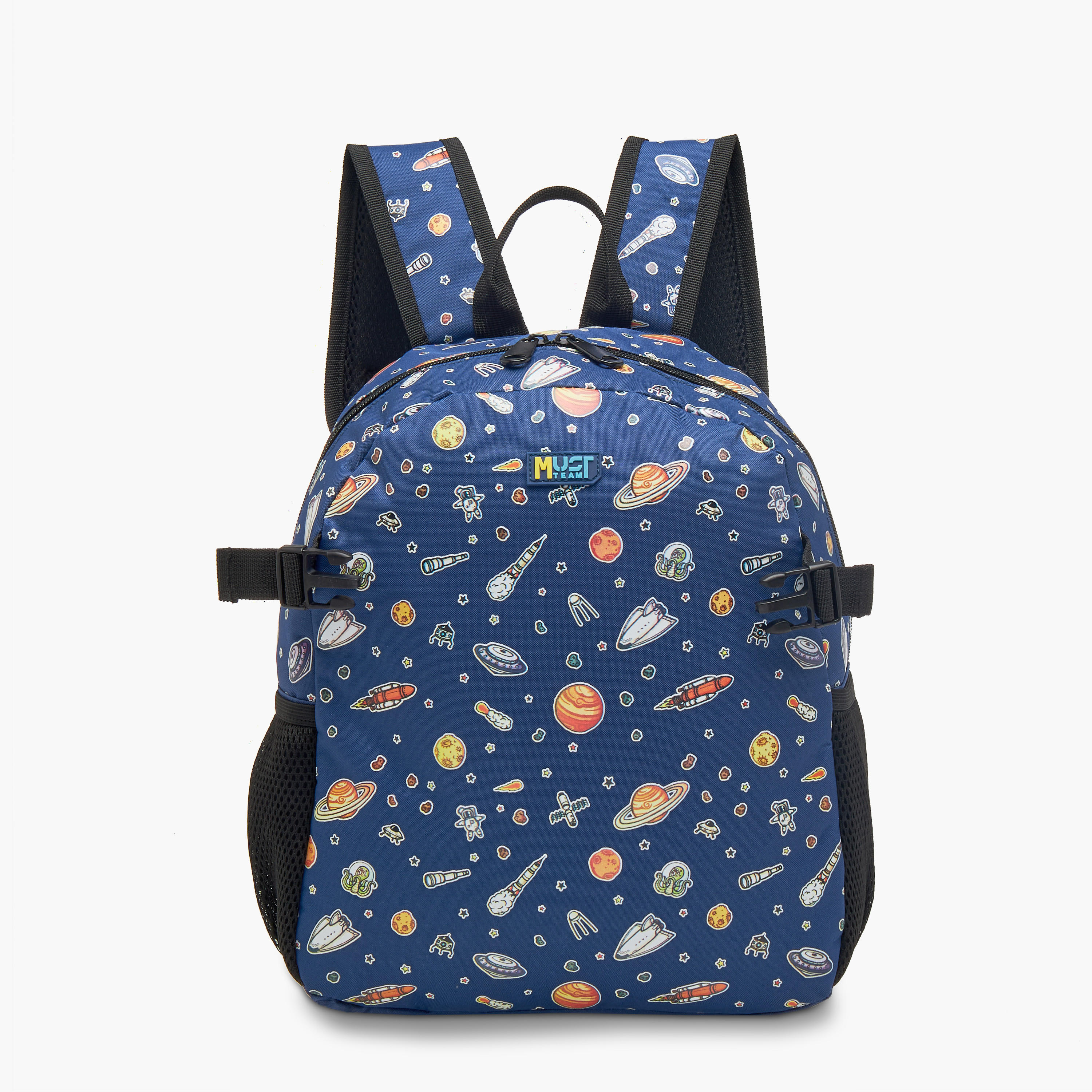 شنطة ظهر بأحزمة قابلة للتعديل وسحاب للإغلاق وطبعات من ماست - 28x17x33 سم-school-bagsandbackpacks-backpacks-image-7