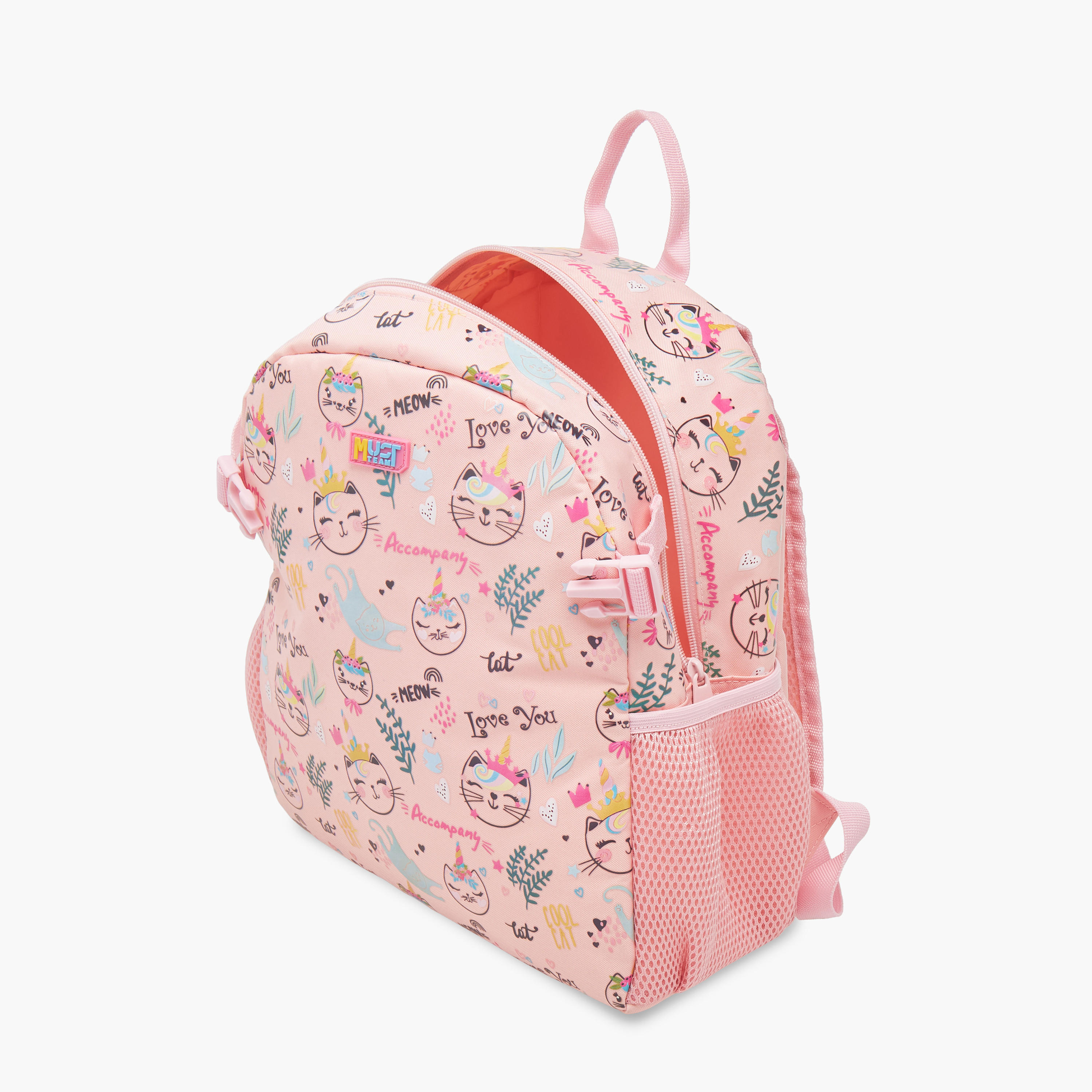 MUST Cat Applique Backpack with Lunch Bag Set - 28x17x33 cms-school-bagsandbackpacks-backpacks-image-12