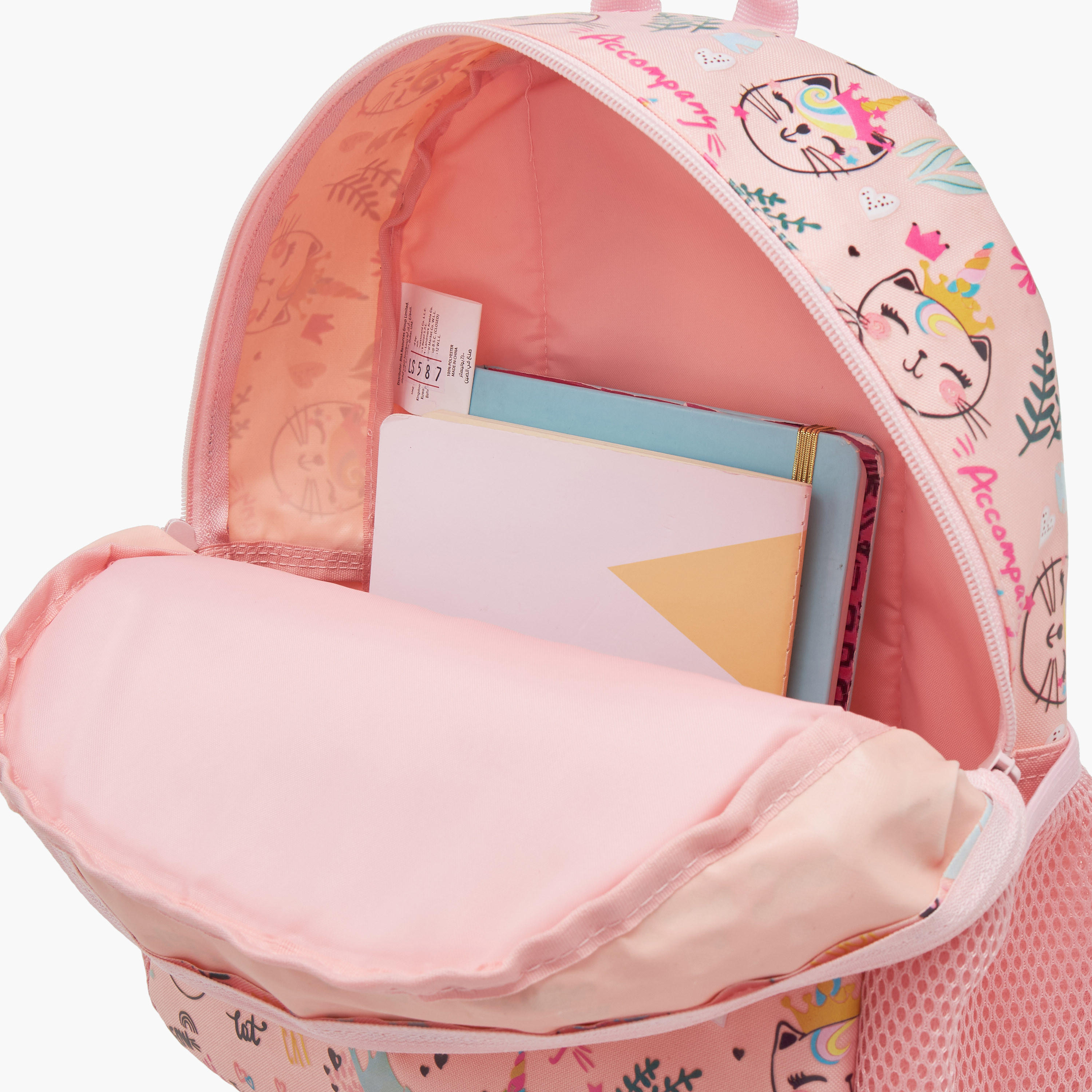 MUST Cat Applique Backpack with Lunch Bag Set - 28x17x33 cms-school-bagsandbackpacks-backpacks-image-13