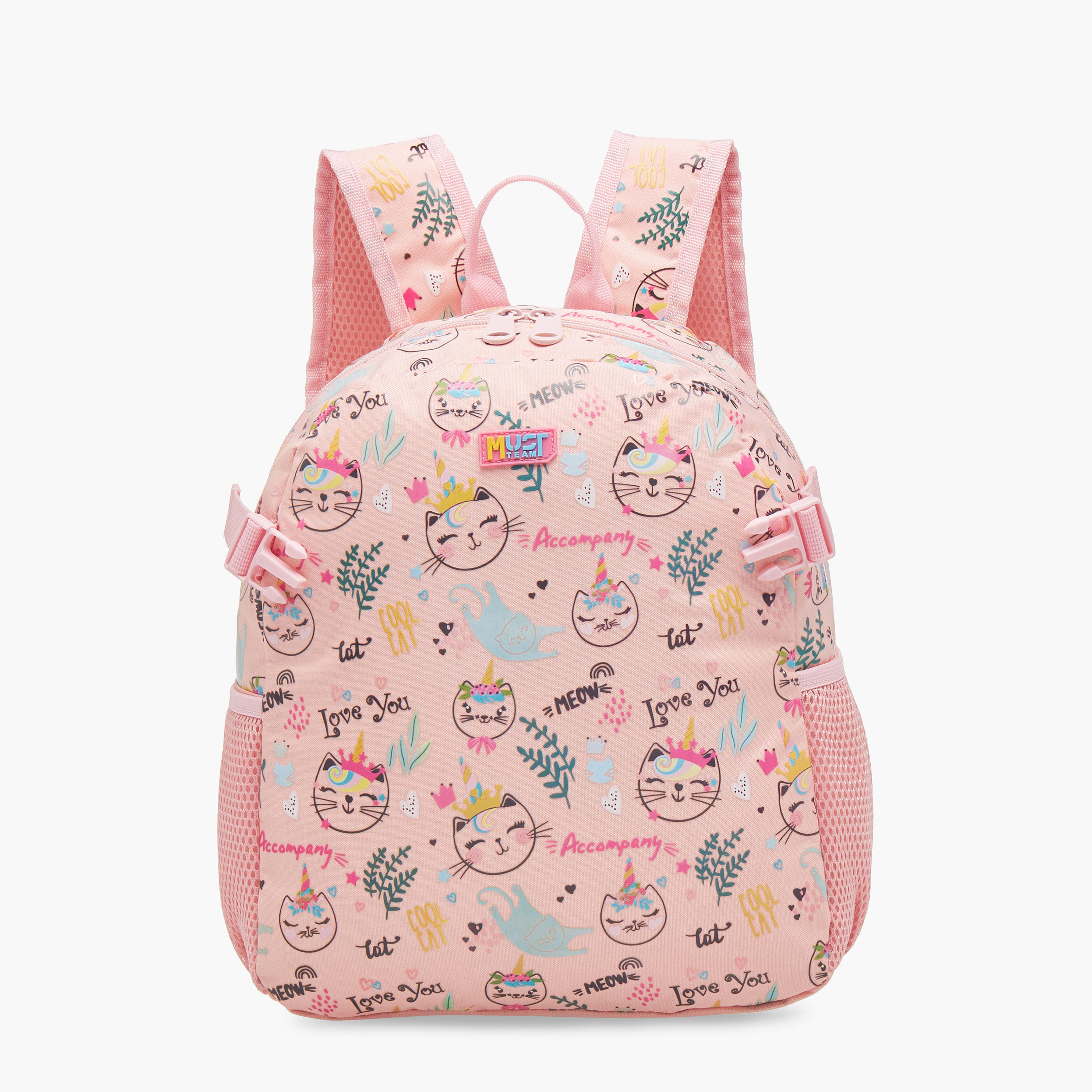 MUST Cat Applique Backpack with Lunch Bag Set - 28x17x33 cms-school-bagsandbackpacks-backpacks-image-9