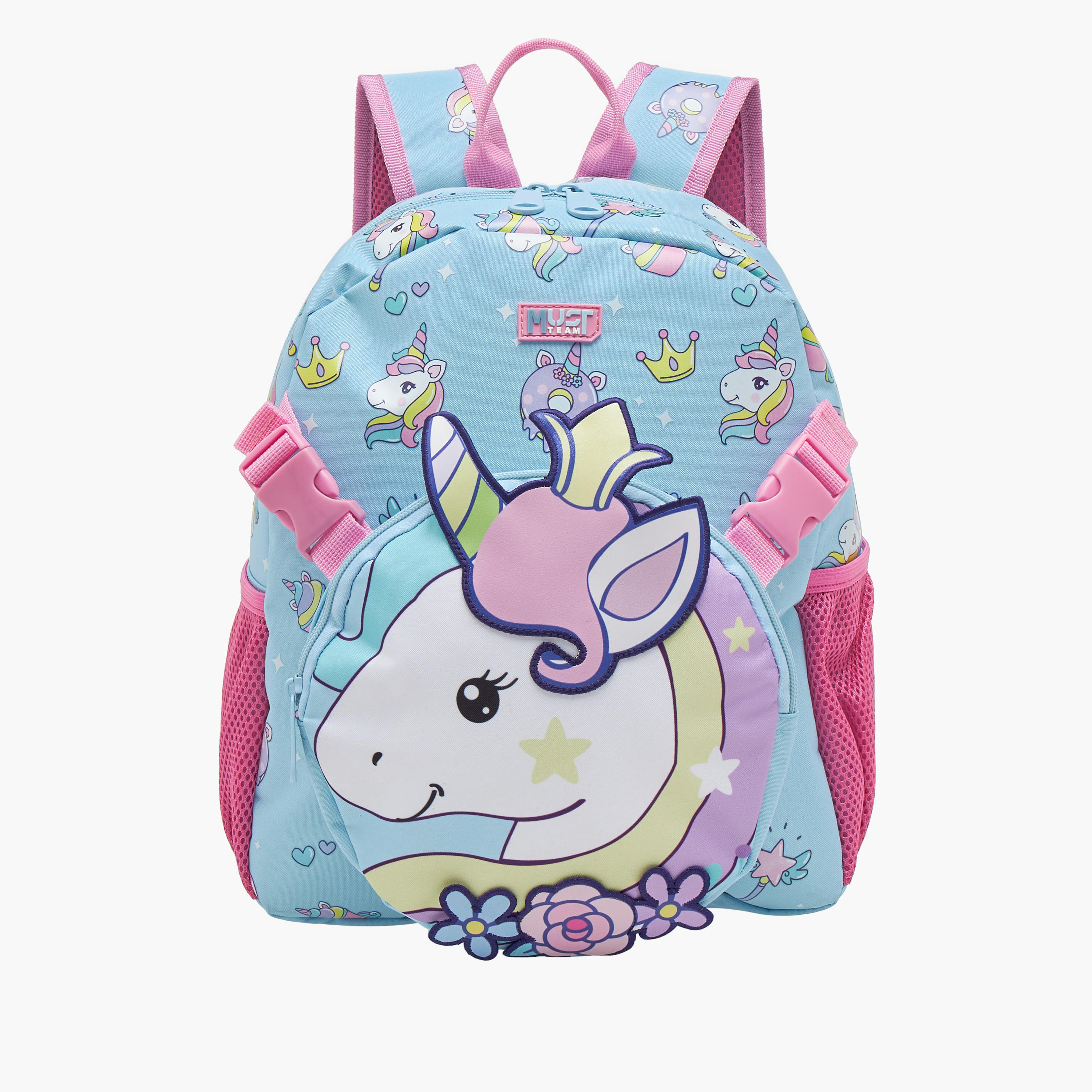 شنطة ظهر بطبعات يونيكورن وحمّالات كتف قابلة للتعديل من ماست - 28x17x33 سم-school-bagsandbackpacks-backpacks-image-1