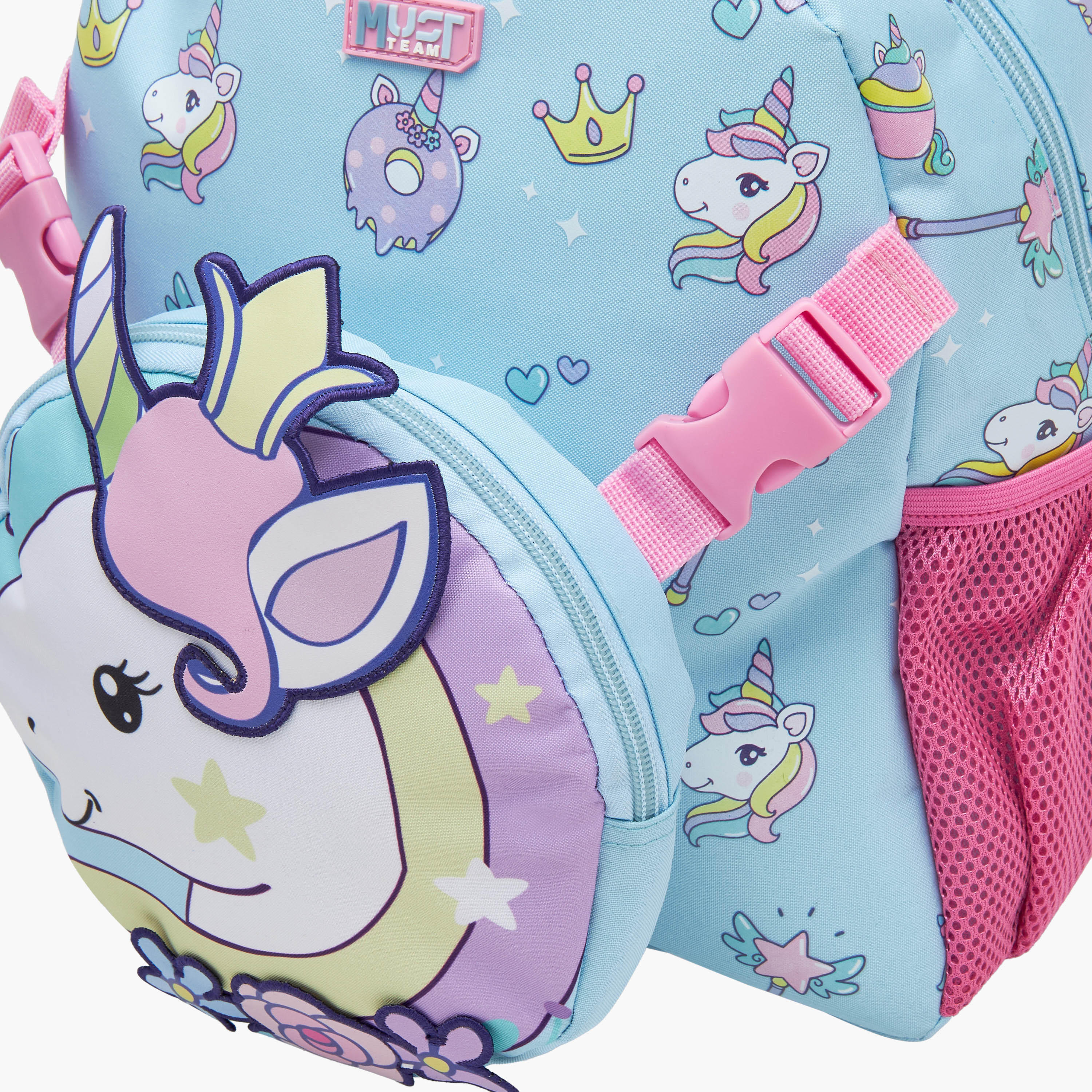شنطة ظهر بطبعات يونيكورن وحمّالات كتف قابلة للتعديل من ماست - 28x17x33 سم-school-bagsandbackpacks-backpacks-image-7