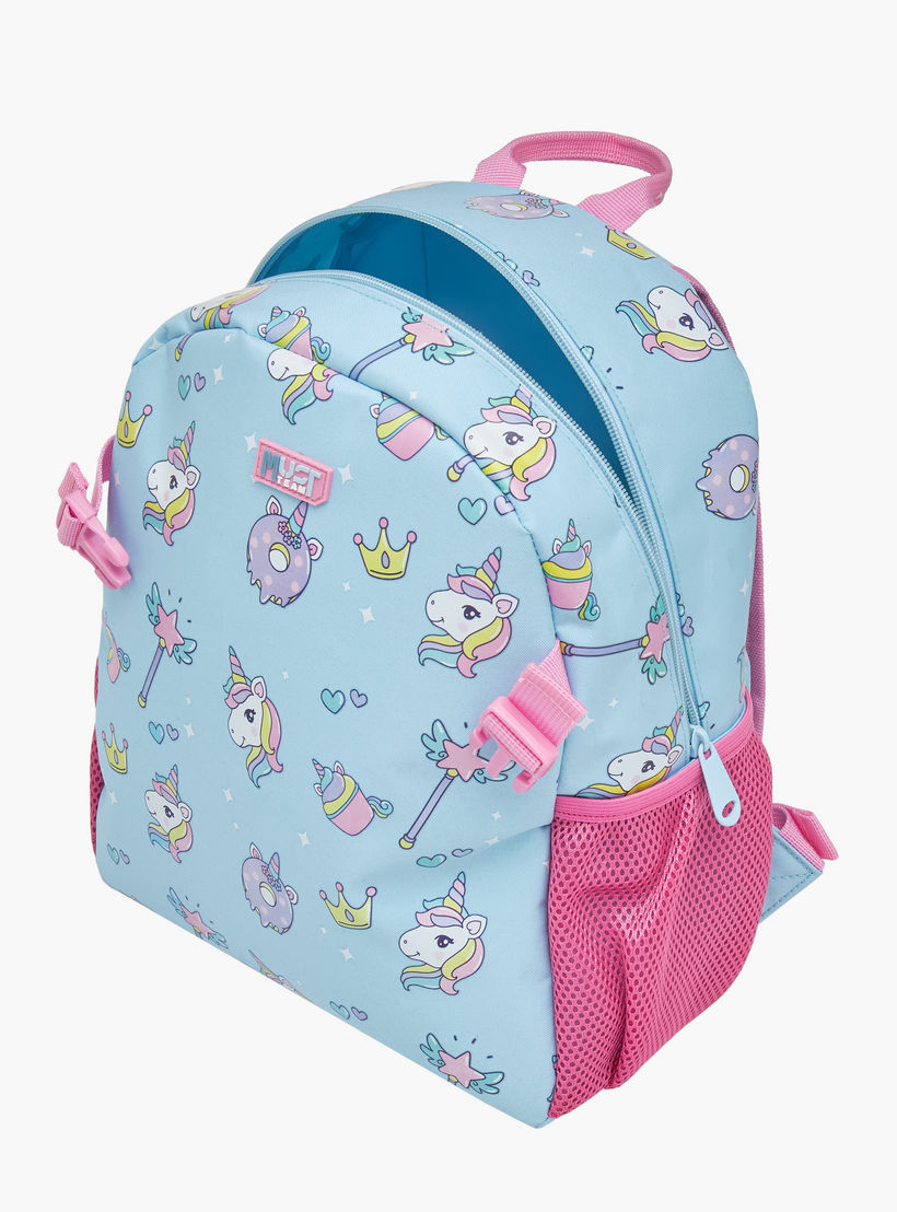شنطة ظهر بطبعات يونيكورن وحمّالات كتف قابلة للتعديل من ماست - 28x17x33 سم-school-bagsandbackpacks-backpacks-image-8