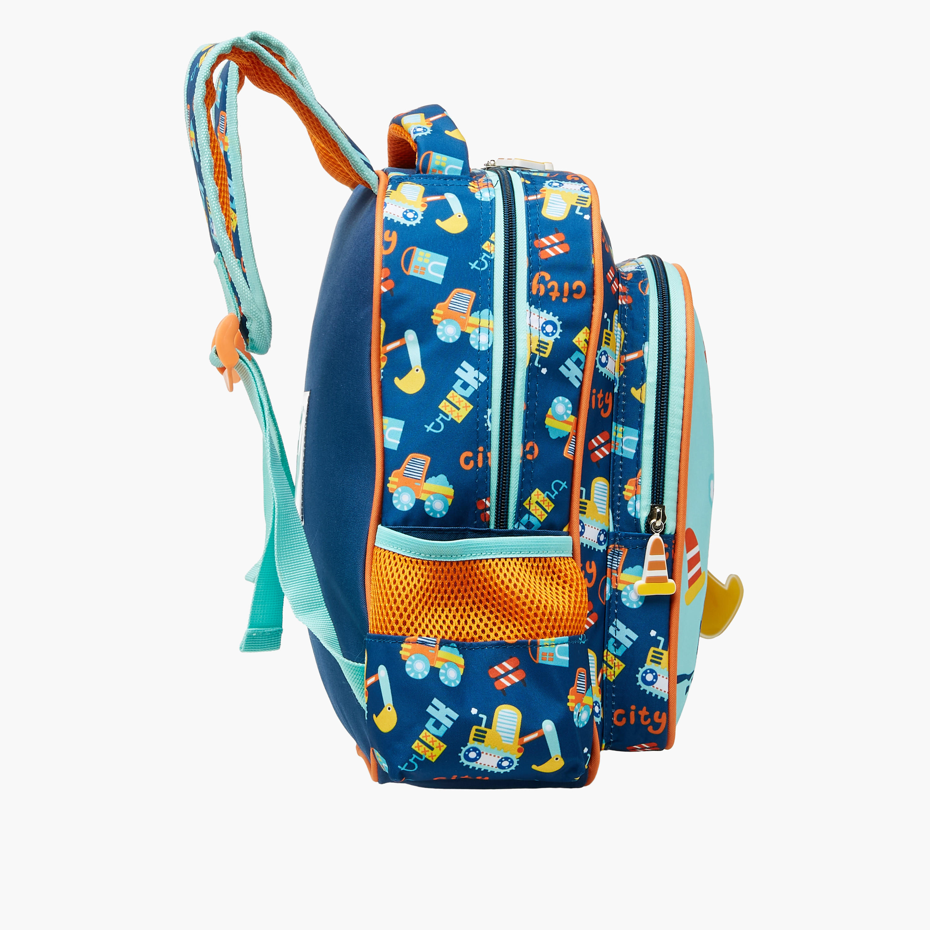شنطة ظهر بطبعات حفارة مع حمالات قابلة للتعديل وسحاب إغلاق من موست - 27x10x31 سم-school-bagsandbackpacks-backpacks-image-4