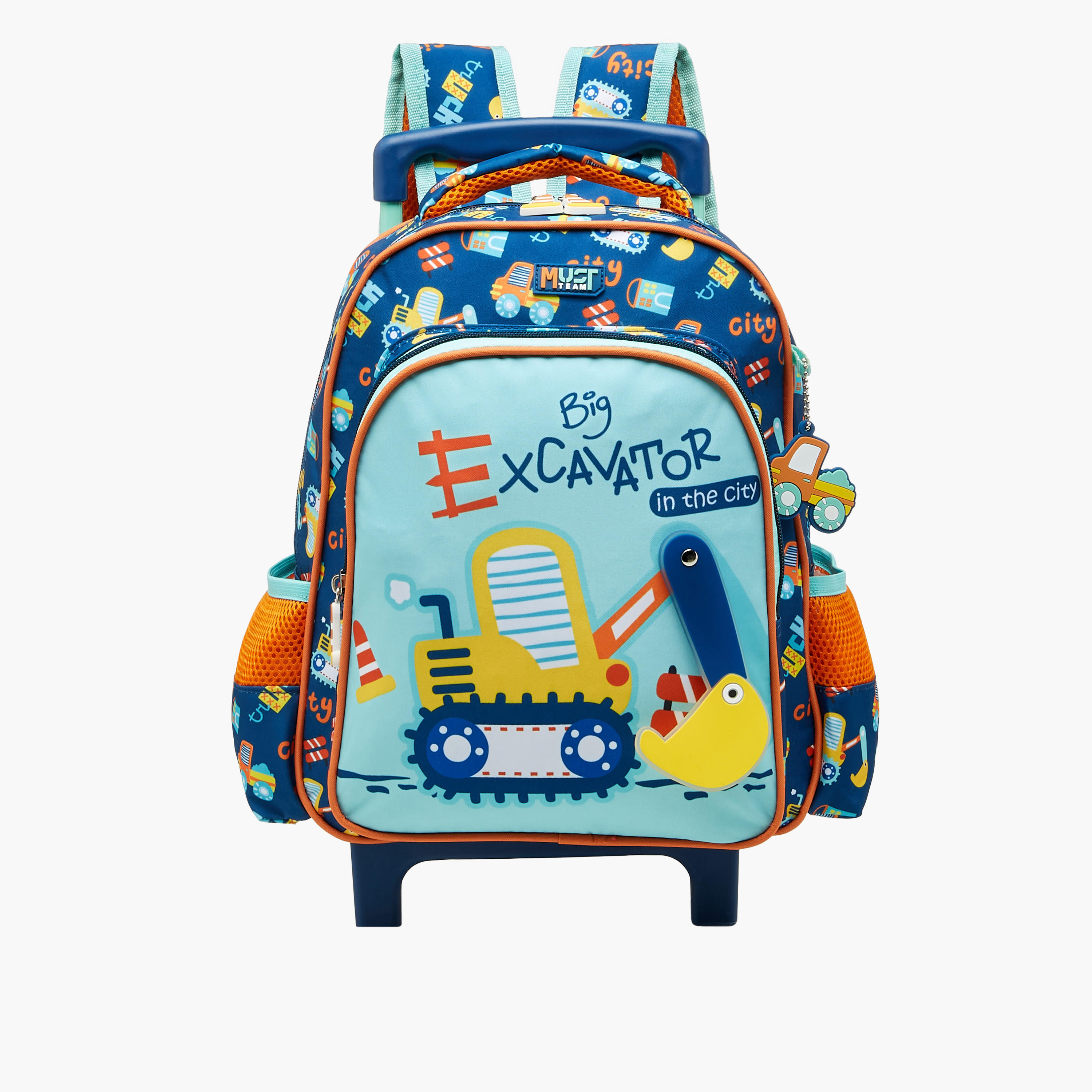 شنطة ترولي للأولاد 2-5 سنوات بمقبض قابل للسحب وتصميم سيارات من ماست-school-bagsandbackpacks-trolleybags-image-1