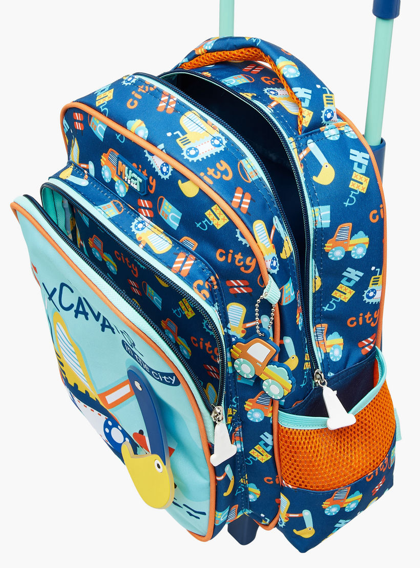 شنطة ترولي للأولاد 2-5 سنوات بمقبض قابل للسحب وتصميم سيارات من ماست-school-bagsandbackpacks-trolleybags-image-11