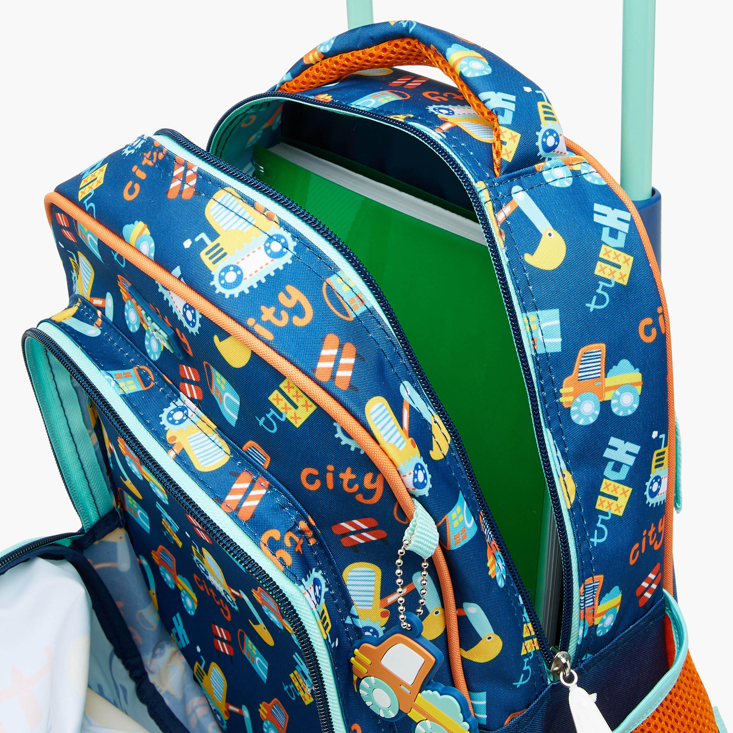شنطة ترولي للأولاد 2-5 سنوات بمقبض قابل للسحب وتصميم سيارات من ماست-school-bagsandbackpacks-trolleybags-image-12
