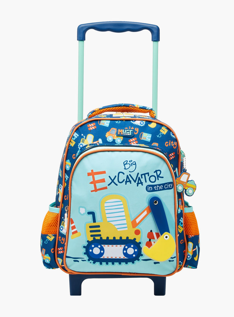 شنطة ترولي للأولاد 2-5 سنوات بمقبض قابل للسحب وتصميم سيارات من ماست-school-bagsandbackpacks-trolleybags-image-2