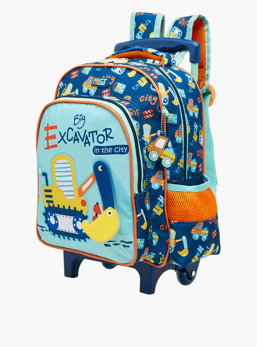 شنطة ترولي للأولاد 2-5 سنوات بمقبض قابل للسحب وتصميم سيارات من ماست-school-bagsandbackpacks-trolleybags-image-3