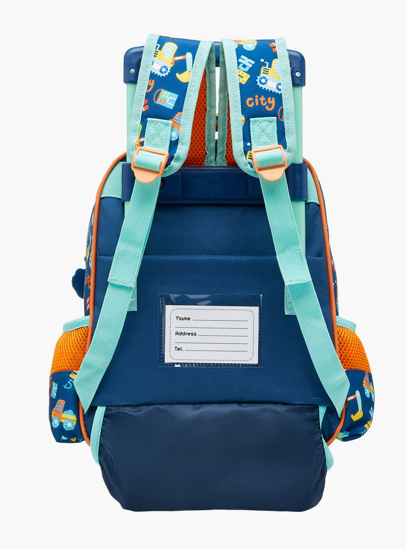 شنطة ترولي للأولاد 2-5 سنوات بمقبض قابل للسحب وتصميم سيارات من ماست-school-bagsandbackpacks-trolleybags-image-4