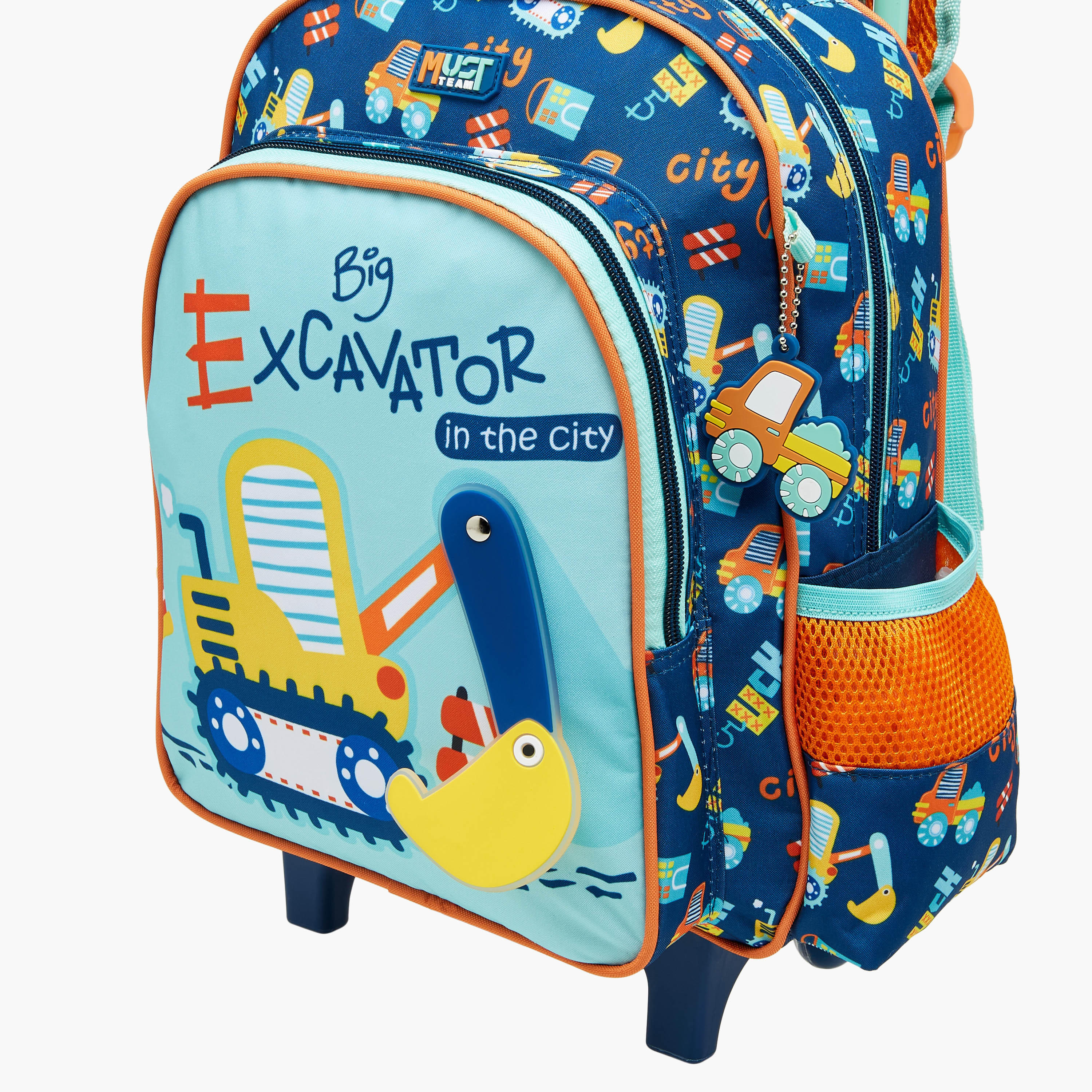 شنطة ترولي للأولاد 2-5 سنوات بمقبض قابل للسحب وتصميم سيارات من ماست-school-bagsandbackpacks-trolleybags-image-7