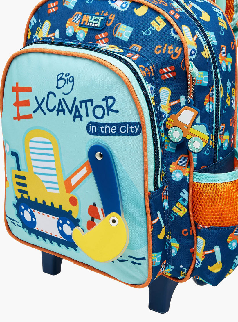 شنطة ترولي للأولاد 2-5 سنوات بمقبض قابل للسحب وتصميم سيارات من ماست-school-bagsandbackpacks-trolleybags-image-7