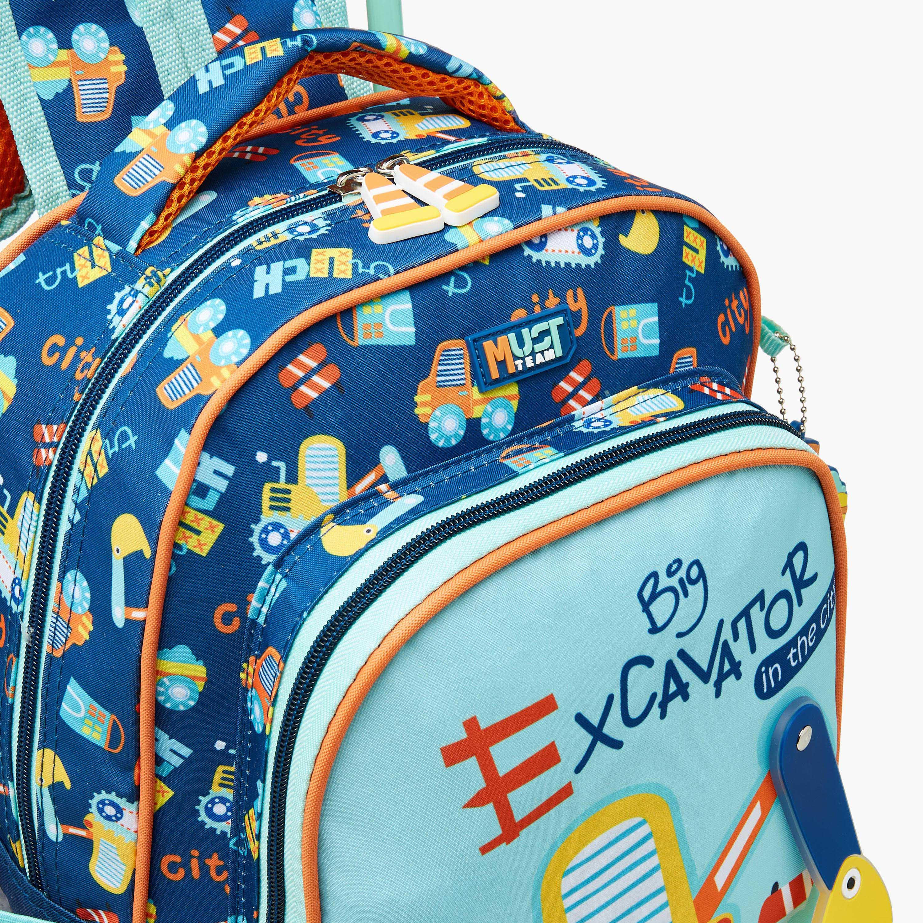شنطة ترولي للأولاد 2-5 سنوات بمقبض قابل للسحب وتصميم سيارات من ماست-school-bagsandbackpacks-trolleybags-image-8