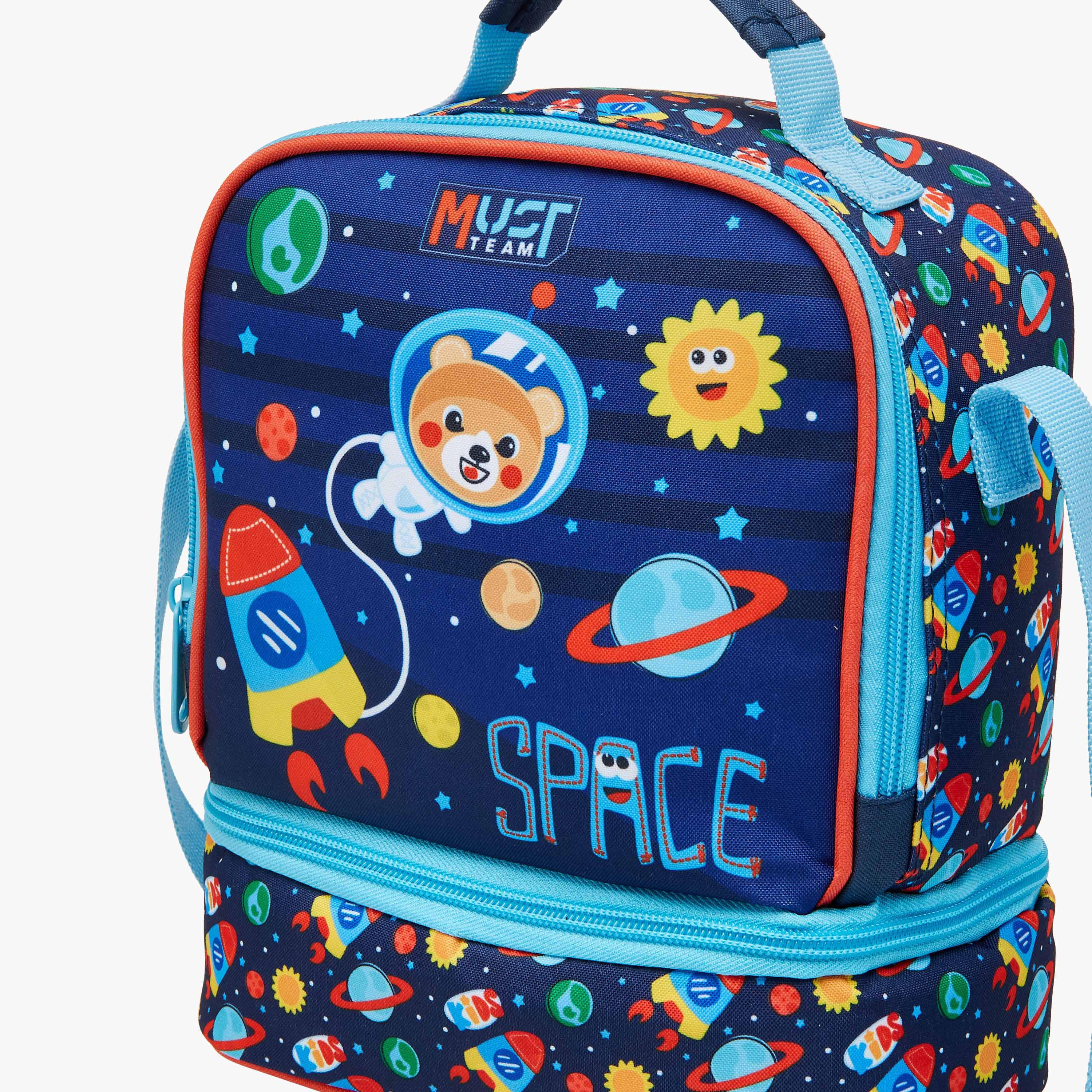 MUST Space Print Lunch Bag with Adjustable Strap and Zip Closure-school-lunchessentials-lunchbags-image-4