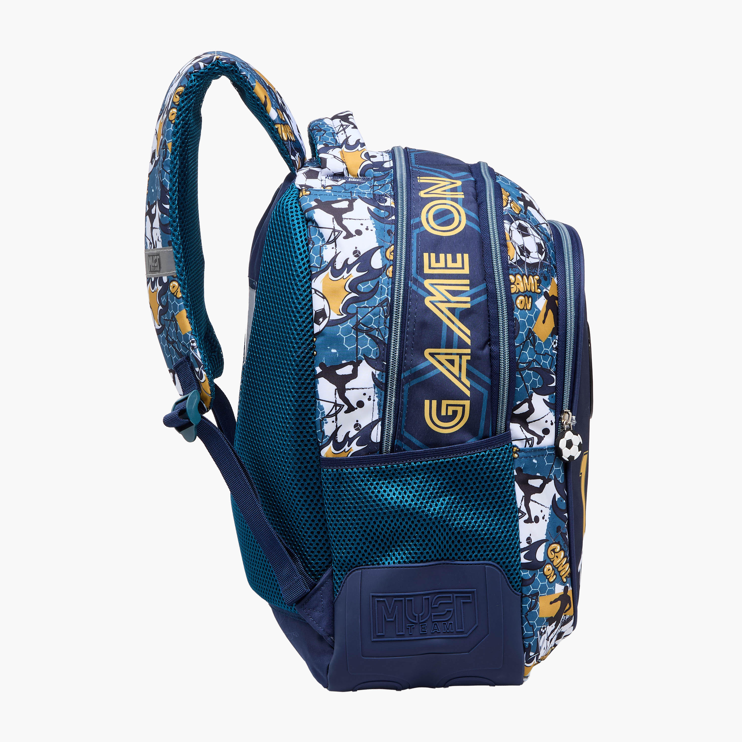 MUST Football Print School Backpack with Adjustable Shoulder Straps - 32x18x43 cms-school-bagsandbackpacks-backpacks-image-3