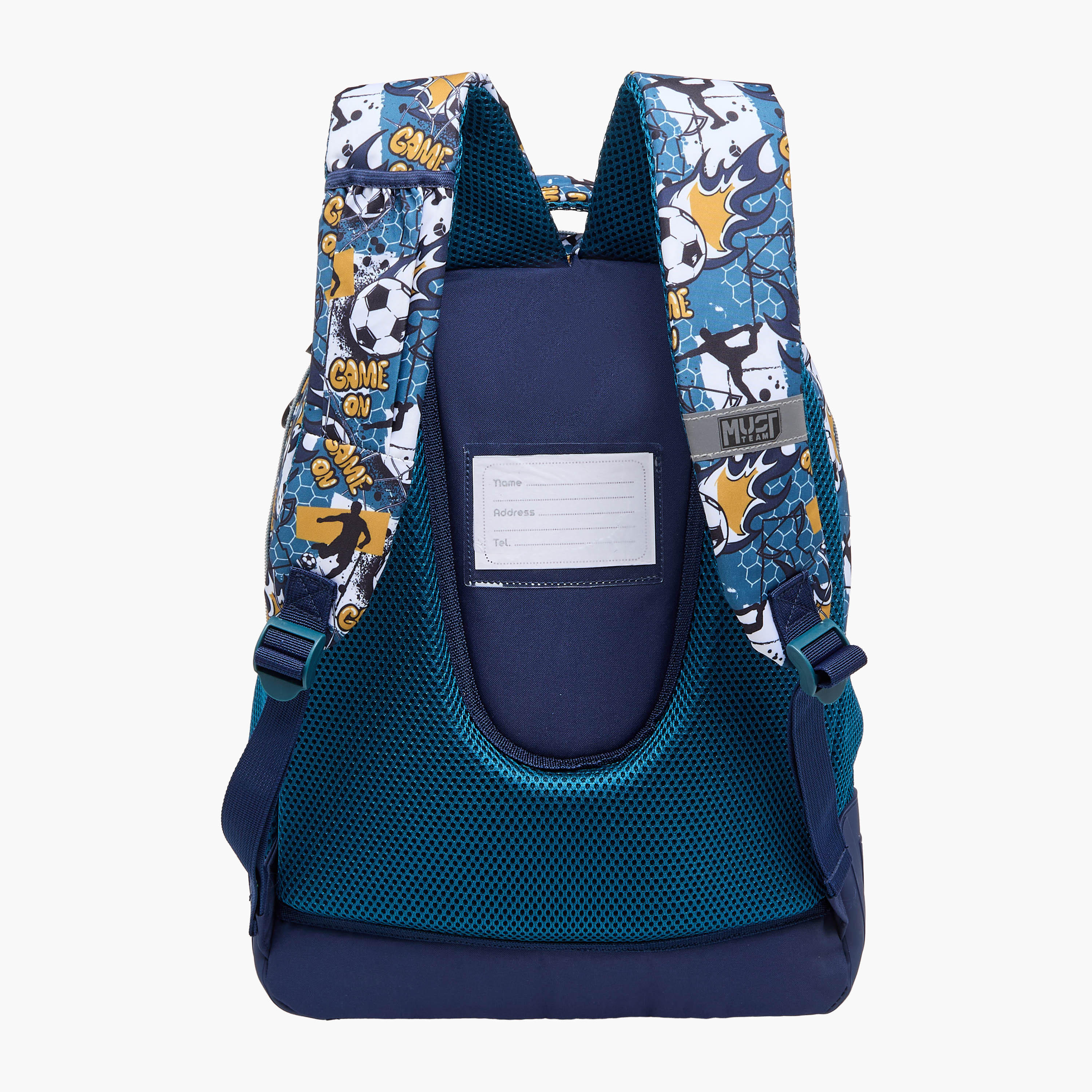 شنطة مدرسية بطبعات كرة القدم وحمالات كتف قابلة للتعديل من موست - 32×18×43 سم-school-bagsandbackpacks-backpacks-image-4