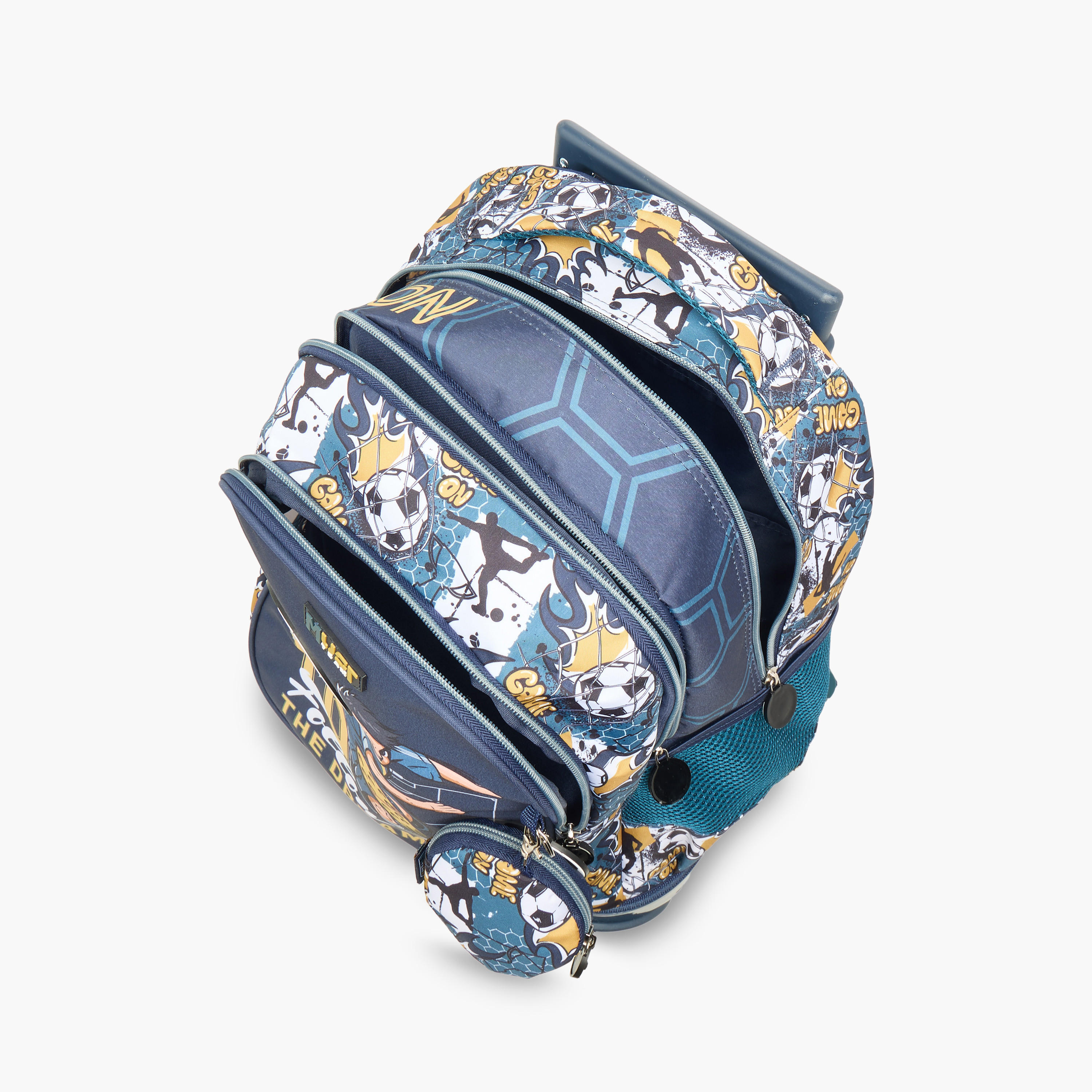 MUST Football Print Trolley Backpack with Retractable Handle -34x20x44 cms-school-bagsandbackpacks-trolleybags-image-16